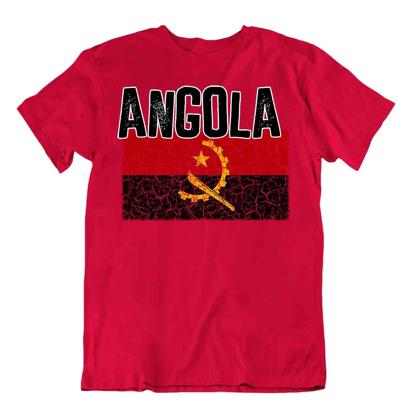 Camiseta Bandera Angola Moda Country Souvenir Regalo Camiseta Logotipo del Orgullo - Imagen 7 de 8