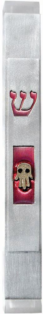 Estuche de mezuzá Hoshen hamsa motiv 12 cm judaica judía sombra aluminio regalo sagrado - Imagen 2 de 3