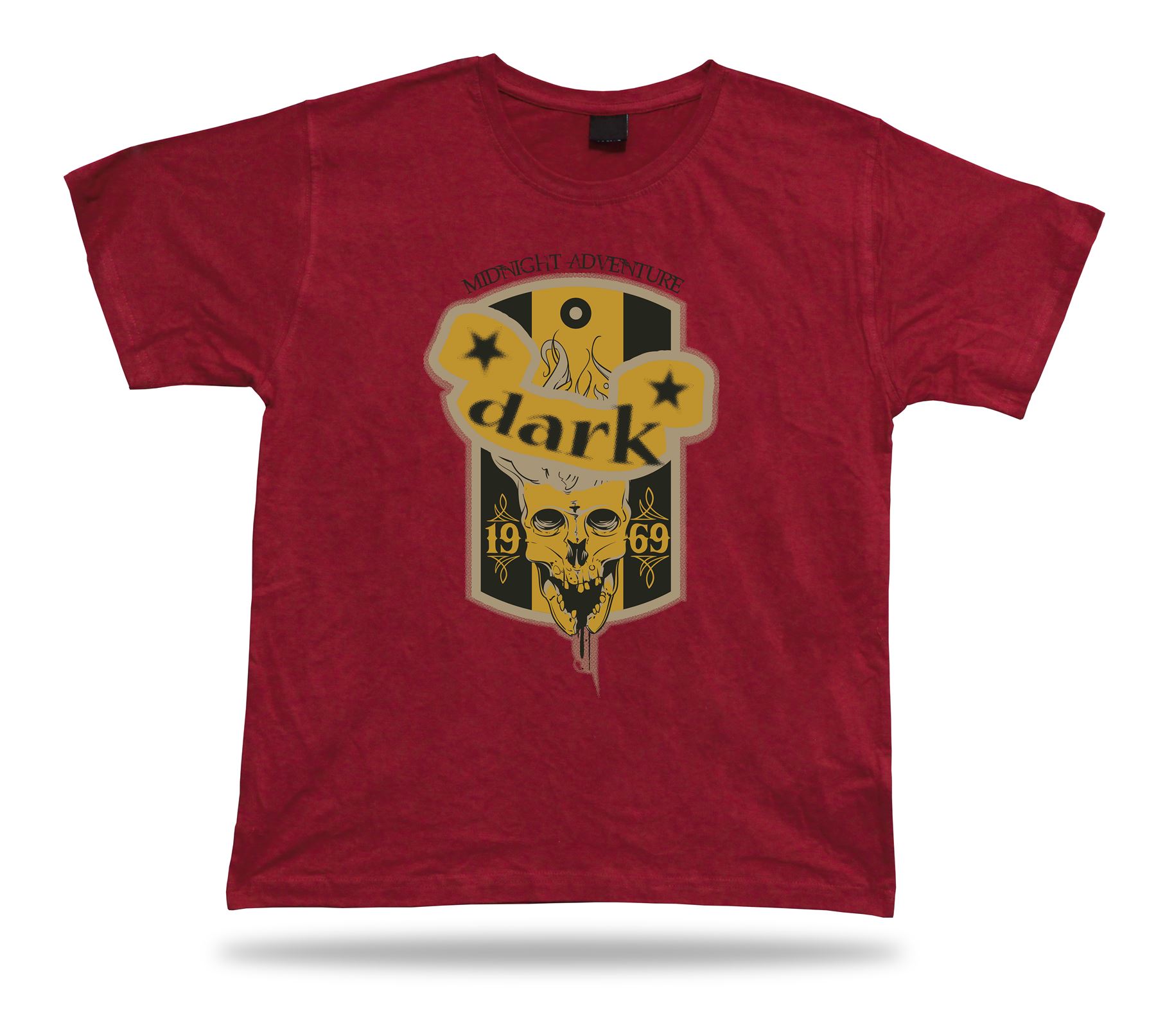 Tshirt Tee Shirt Birthday Gift Idea Midnight Adventure Dark Skull Evil Creepy - Picture 7 of 8