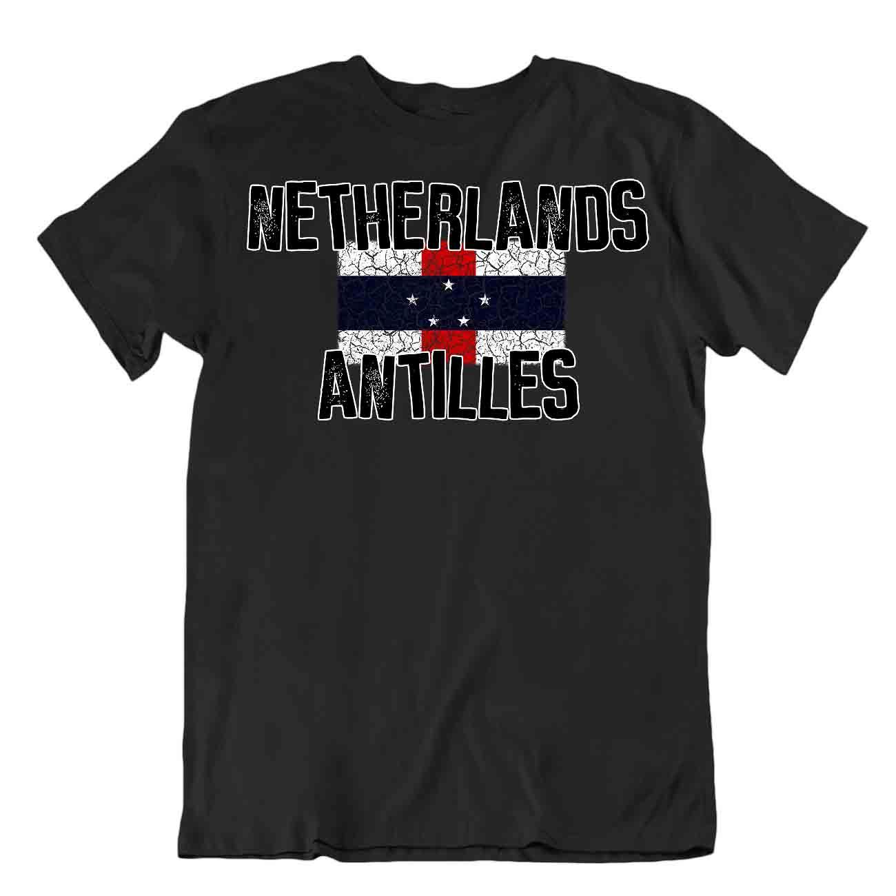 Flag T-Shirt Netherlands Antilles Fashion Country Souvenir Gift Tee Pride logo - Picture 2 of 8