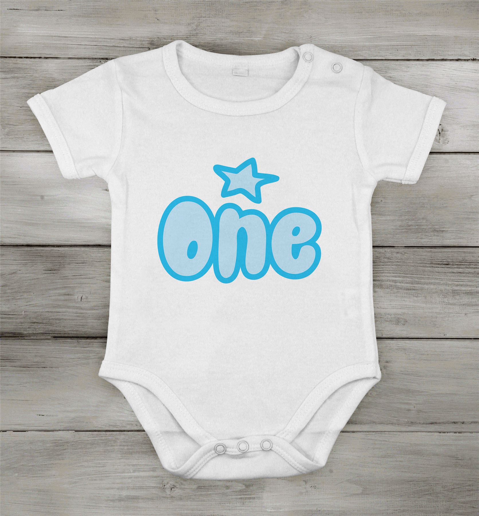 My 1st First Birthday Kid Present Babygrow Newborn Romper Body boy vest onepiece - Bild 5 von 5