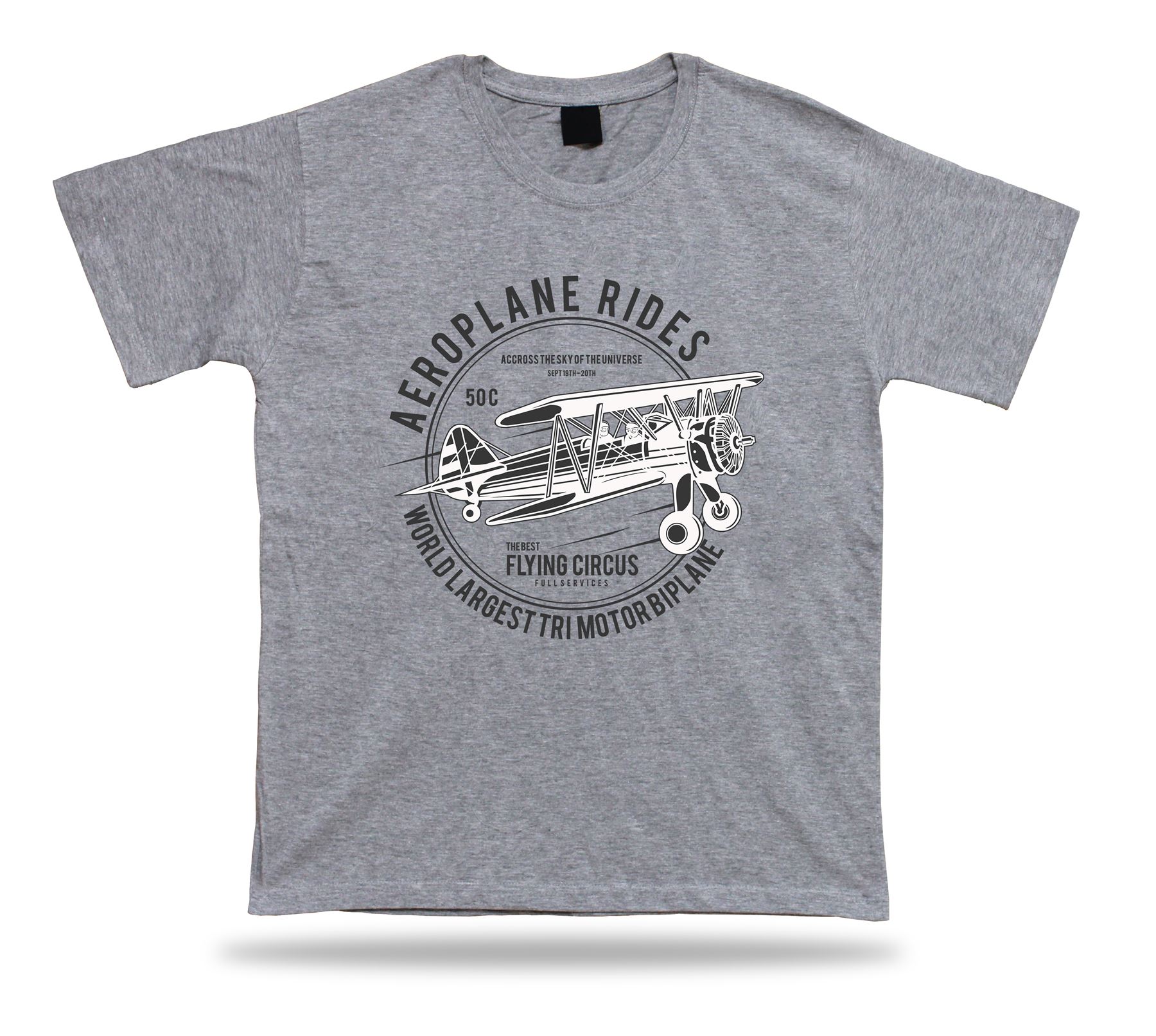 Aeroplane Rides The best flying circus vintage t shirt tee modern design gift