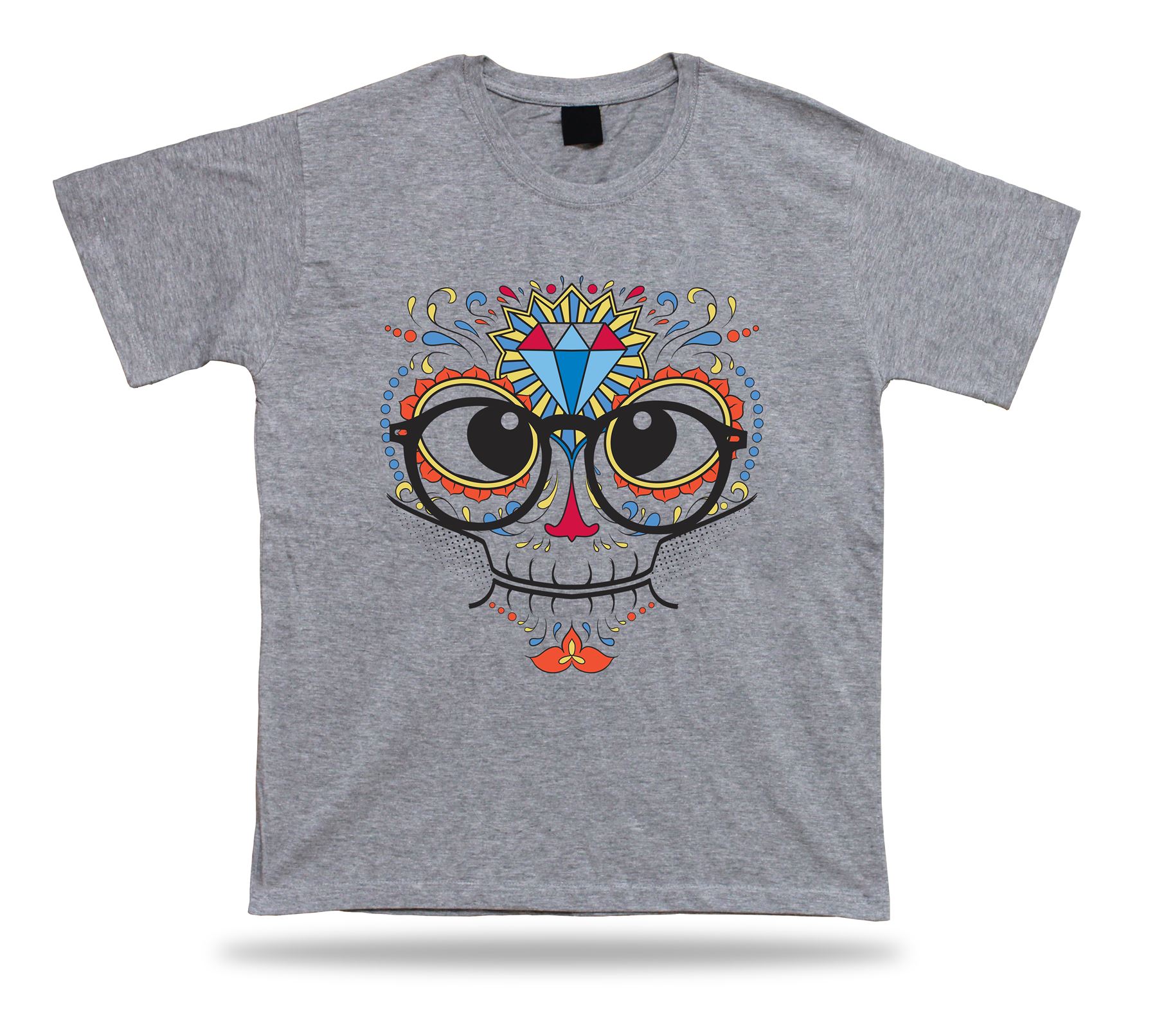 Occhiali scheletro colorati diamante cool fantastica tshirt moderna design elegante - Foto 5 di 8