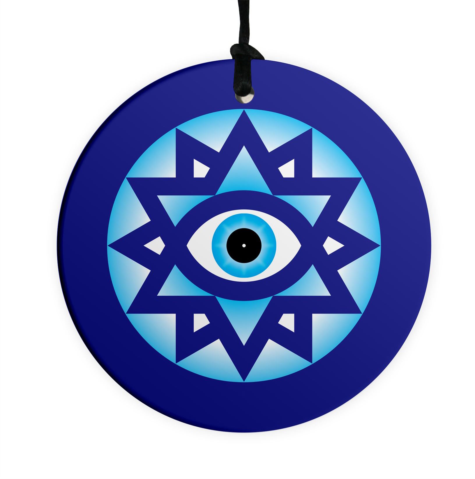 Sky Evil Eye 10CM Ceramic Wall Hanging Lucky Kaballah judaica Jewish