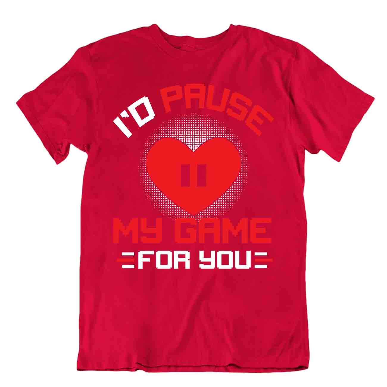 Camiseta Pause Game For You cómic humor jugador camiseta ocasión regalo - Imagen 7 de 8