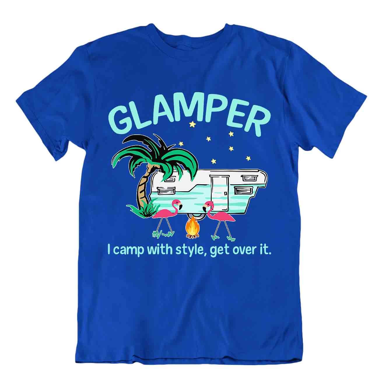 Camping Outside Trip T-Shirt Tee Vintage Gift Cute Funny Outdoor Fresh Glamper - Picture 3 of 8