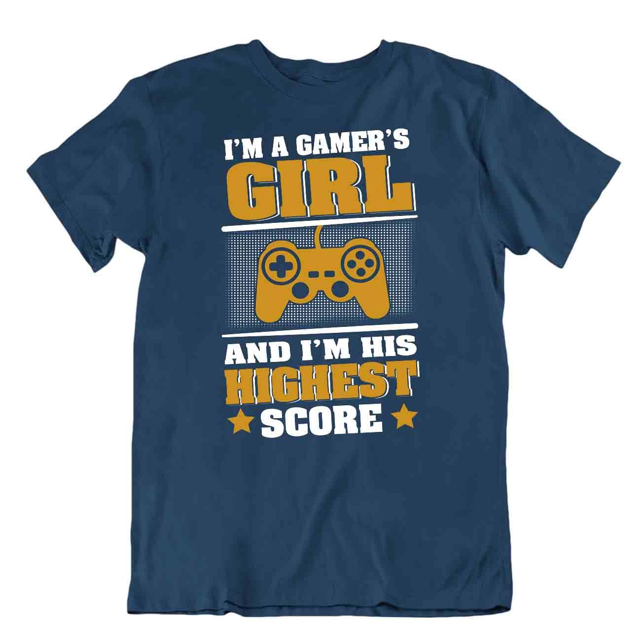 Camiseta Gamer Girl Puntuación Más Alta Camisa Juego Informal Camisetas Inteligentes - Imagen 6 de 8