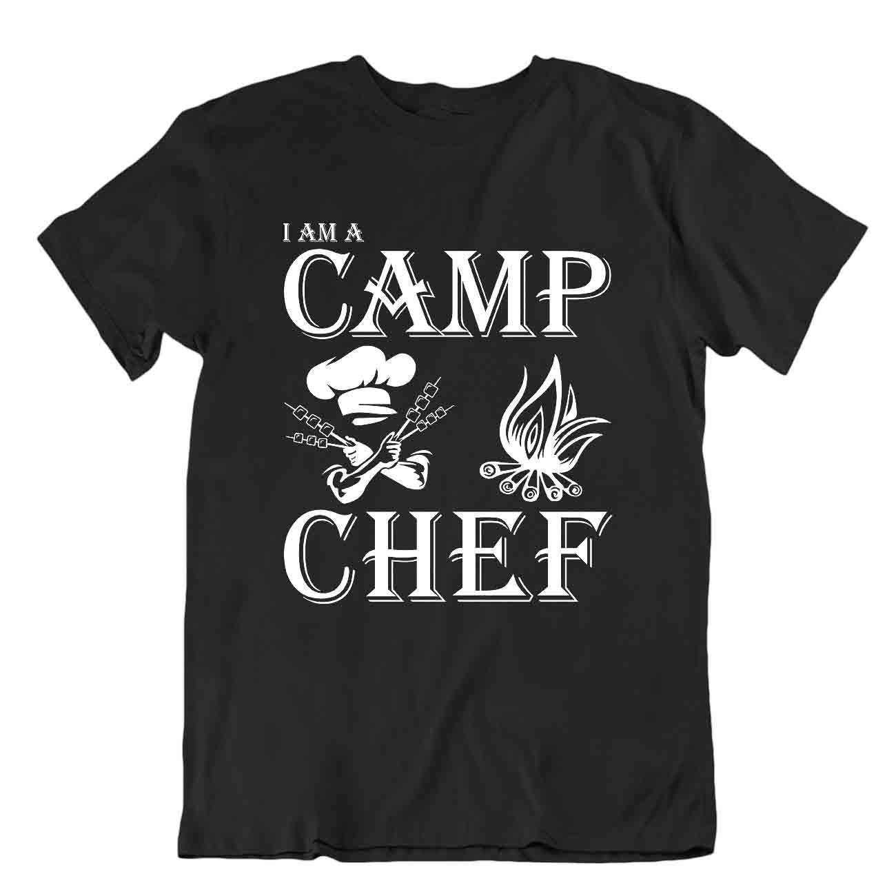 Camping Outside Trip T-Shirt Tee Cool Vintage Gift Cute Funny Outdoor Fresh Chef - Picture 2 of 8