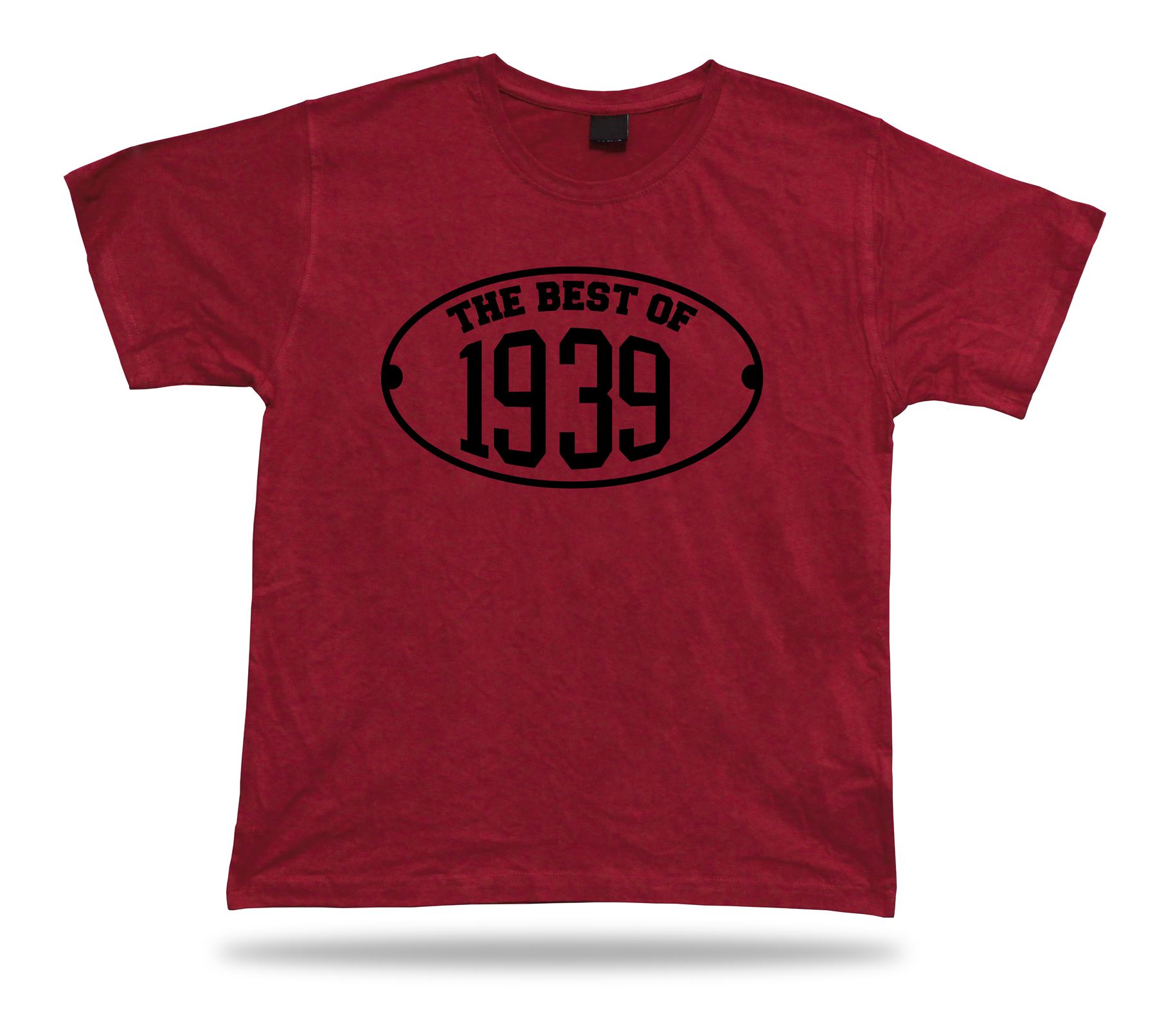 T-shirt tee Le meilleur de 1939 heureux cadeau d'anniversaire présenter unisexe - Imagen 7 de 8