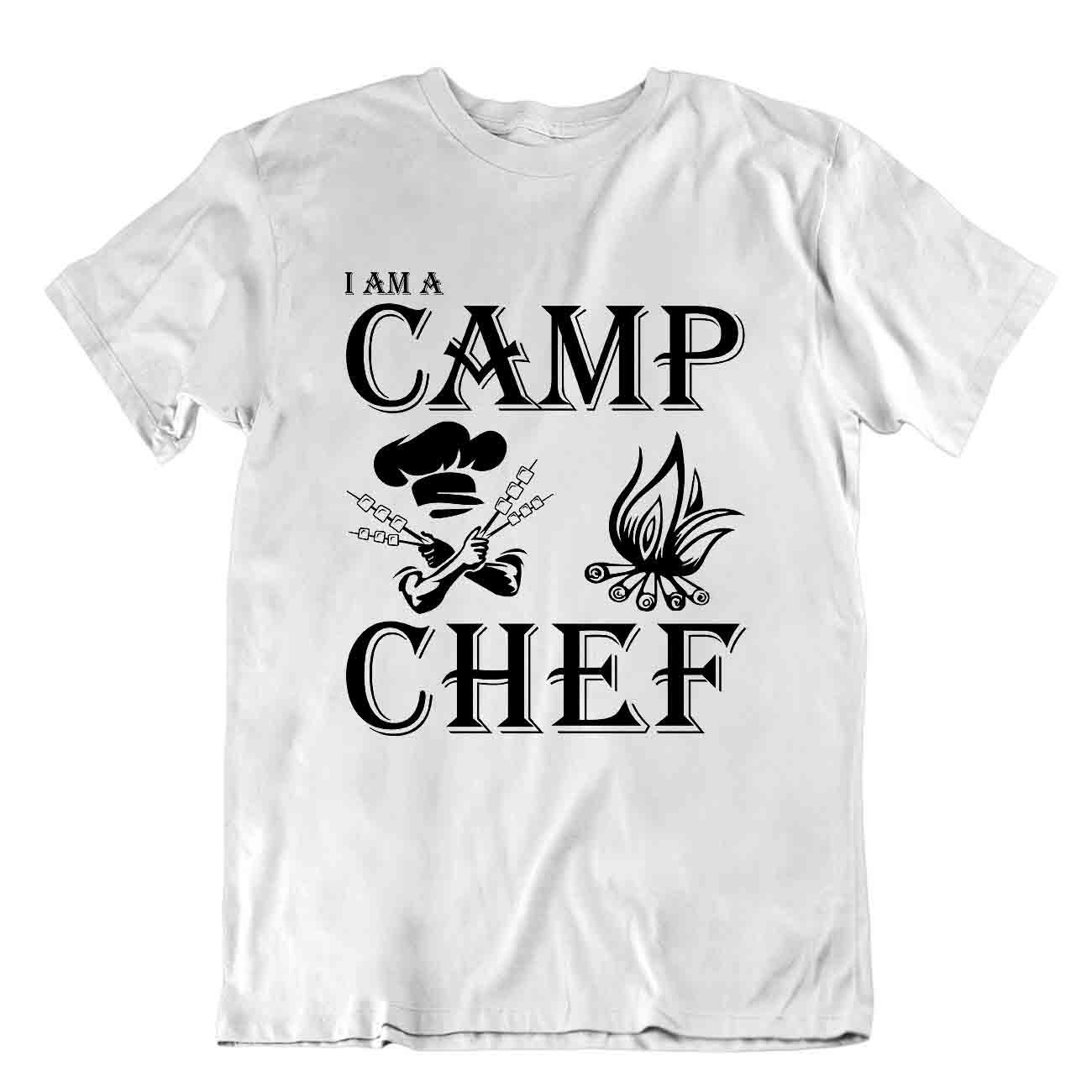 Camping Outside Trip T-Shirt Tee Cool Vintage Gift Cute Funny Outdoor Fresh Chef - Picture 8 of 8