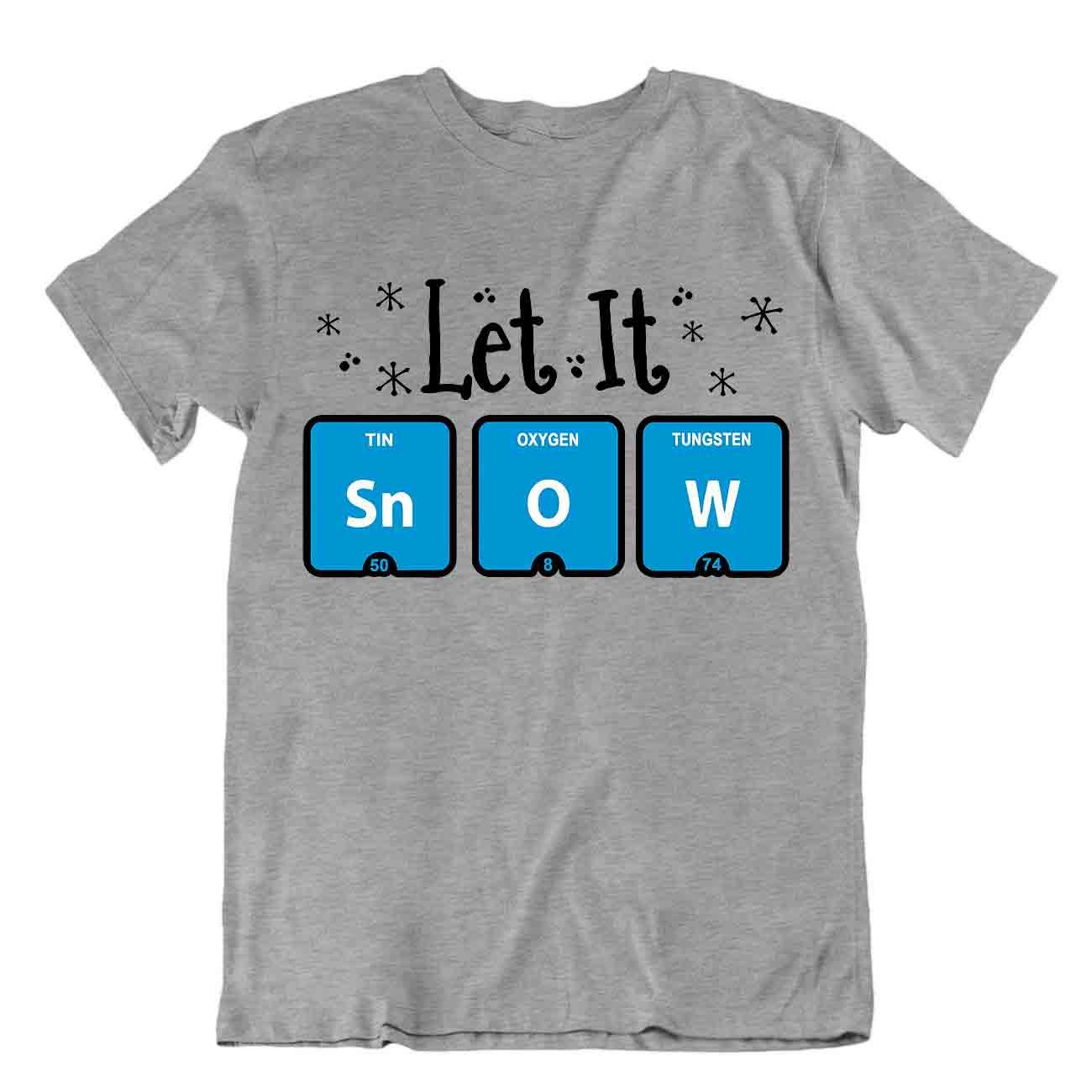 Camiseta Let It Snow Camiseta Química Tabla Periódica Camiseta Divertida Camisa - Imagen 5 de 8