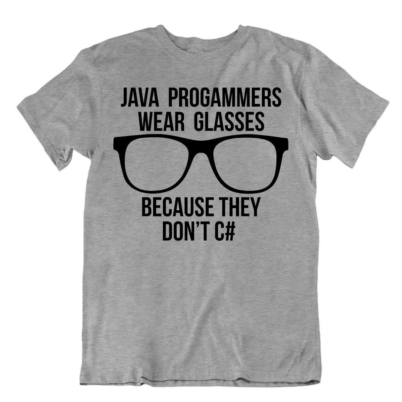 Java Progammers Tshirt Funny C# Tee Casual Smart Geek T_shirt - Picture 5 of 8