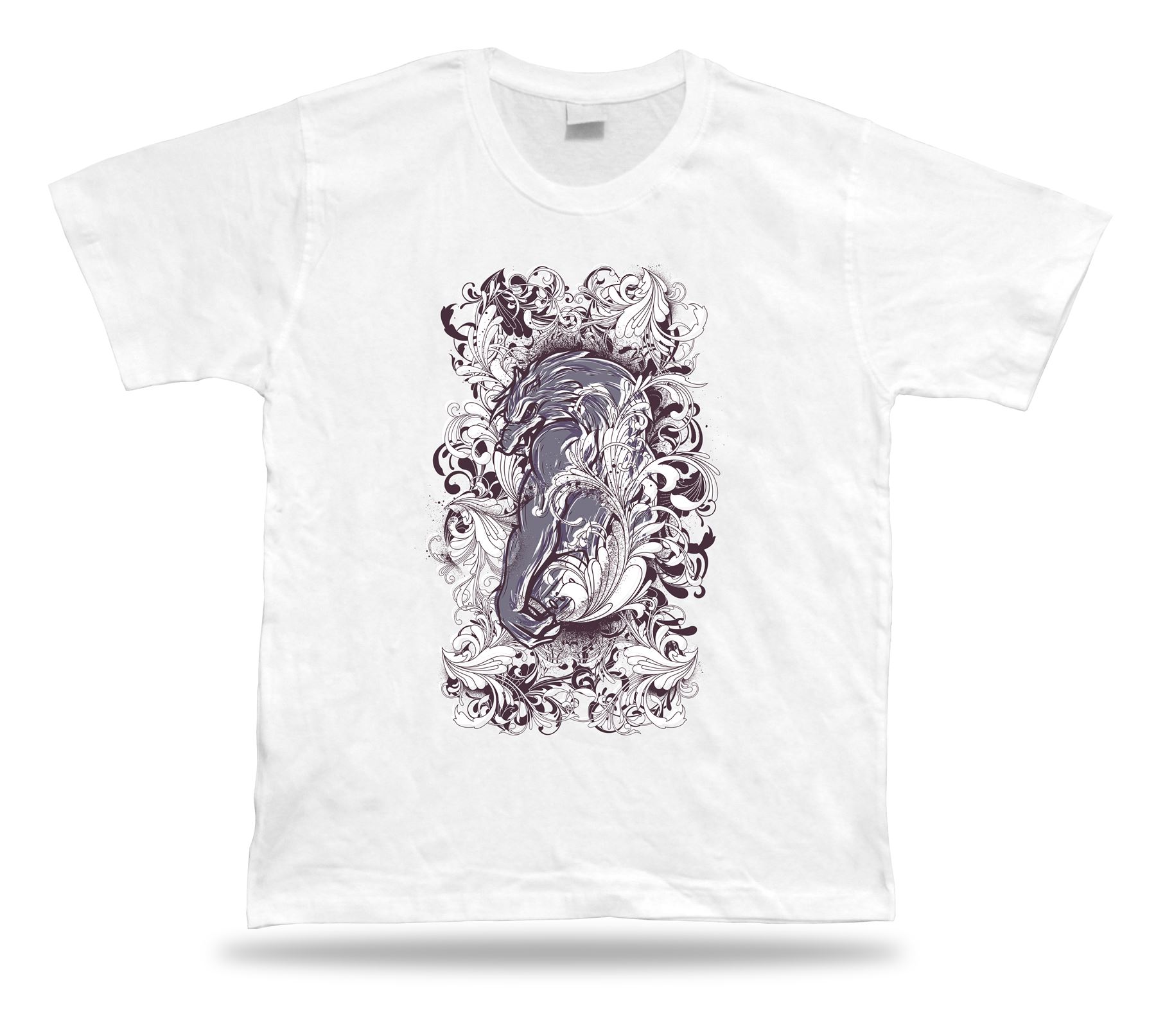 Werewolf Monster Floral design dark stylish vector birthday gift apparel tee - Picture 8 of 8