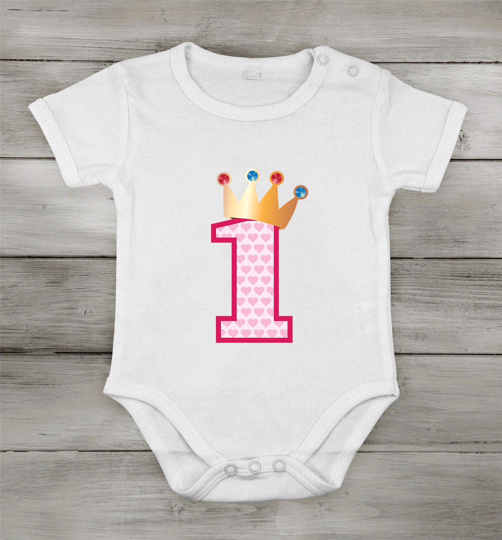 Erster 1. Geburtstag Strampler Baumwolle Mädchen Neugeborene Strampler Dusche Einteiler Prinzessin - Bild 5 von 5