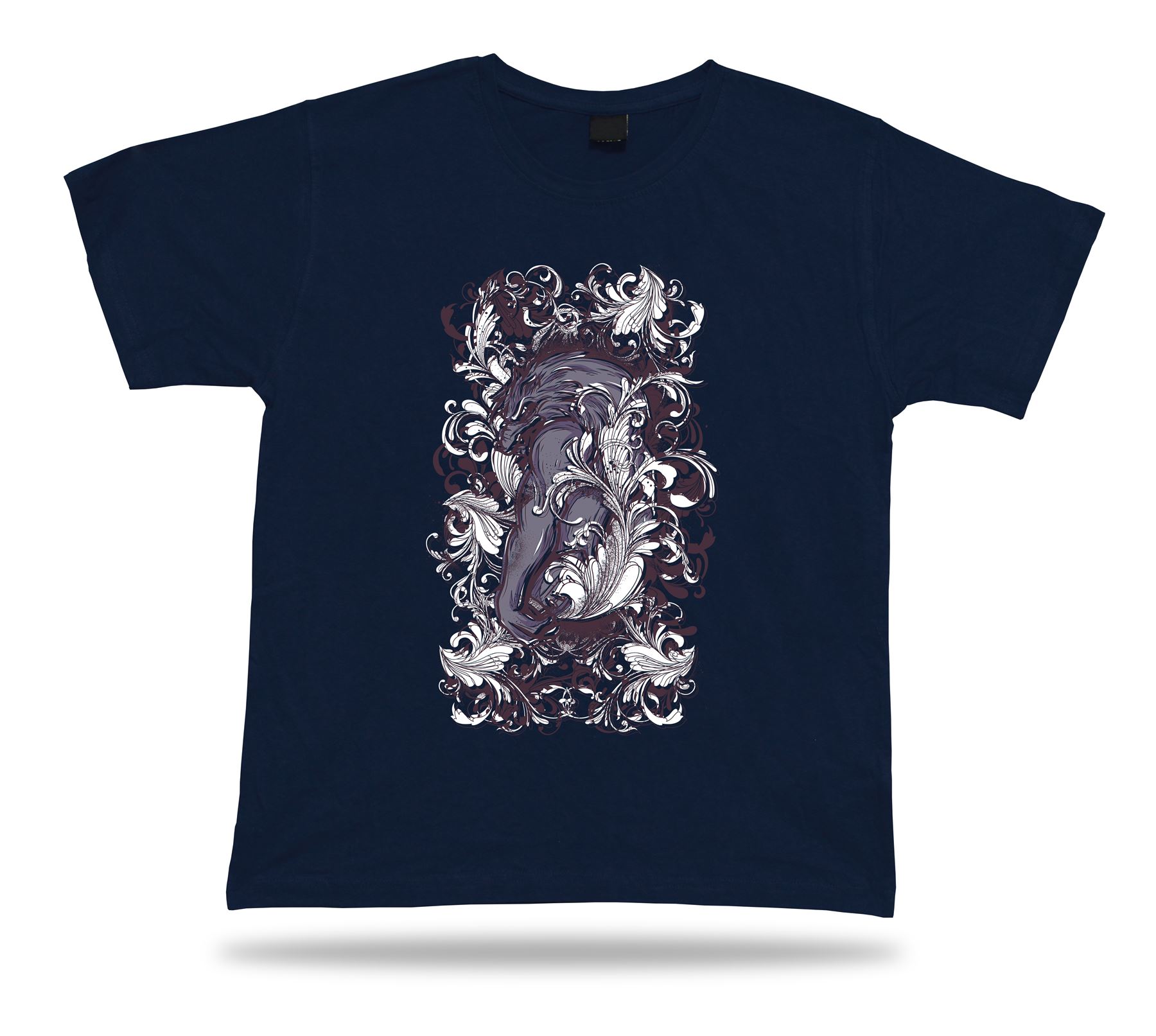 Werewolf Monster Floral design dark stylish vector birthday gift apparel tee - Picture 6 of 8