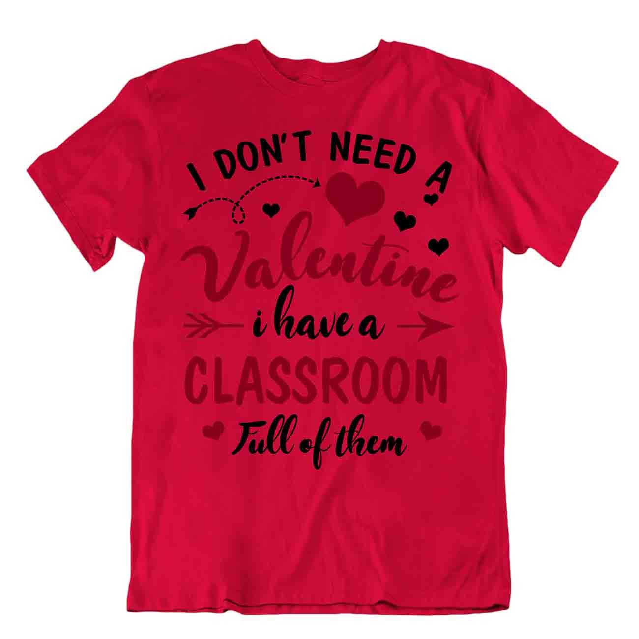 Teacher Valentine T-Shirt Awesome Classroom Gift Tshirt Best Lecture Shirt - Picture 7 of 8