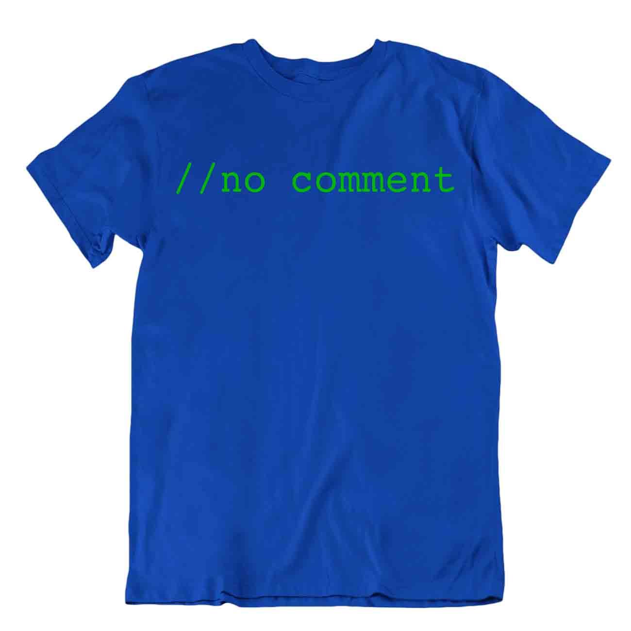No Comment Code T-Shirt Programmierer Shirt einzigartiges Design Tee Shirt - Bild 3 von 8