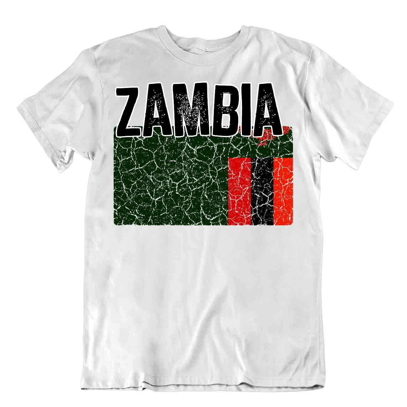 Flag T-Shirt Zambia Fashion Country Souvenir Gift Tee Pride logo - Picture 8 of 8