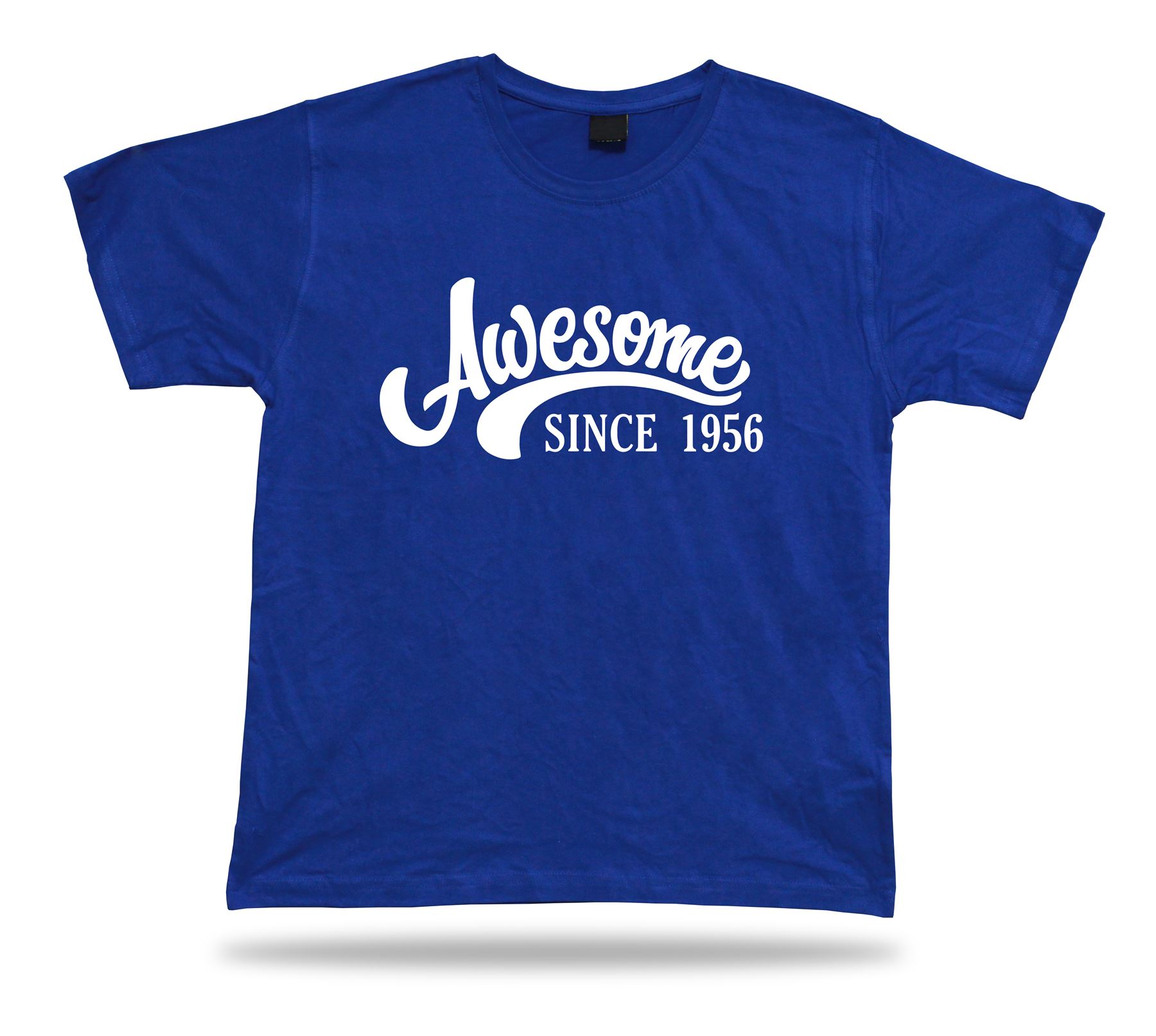 Printed T shirt tee awesome since 1956 happy birthday present gift idea original - Foto 3 di 8
