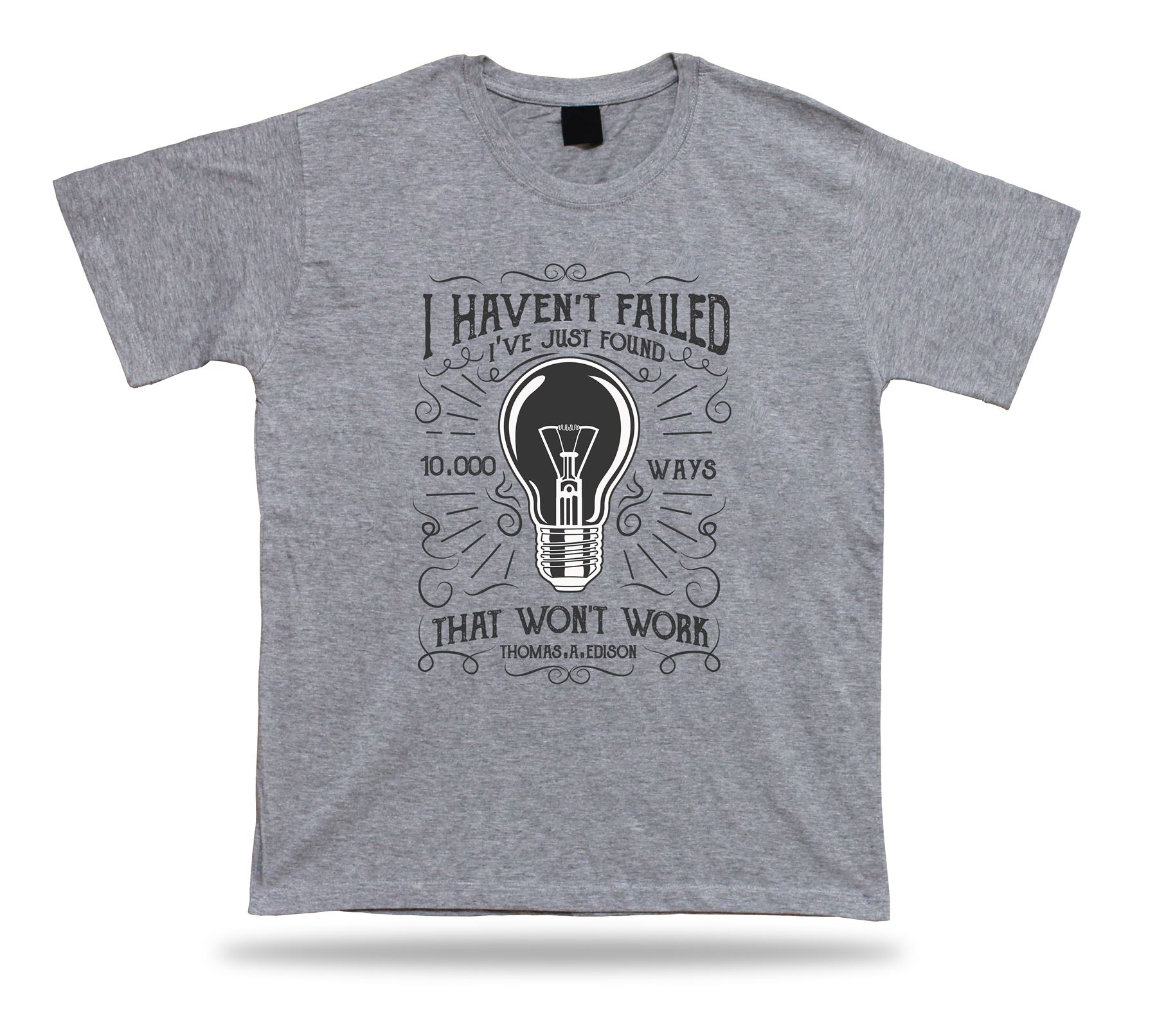 10.000 Ways Thomas Edison Vintage Camiseta Regalo Especial Cumpleaños Camiseta Ropa - Imagen 5 de 8