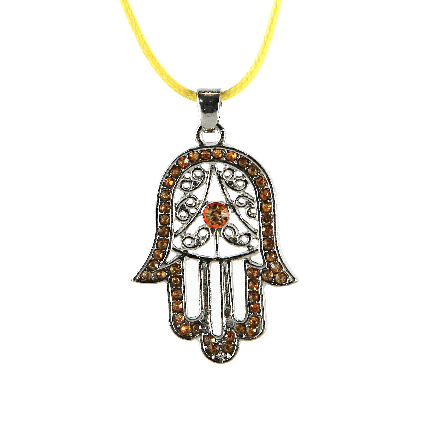 Collar de Hamsa Mano de Dios CILELO Evil encanto del ojo colgante judío Judaica
