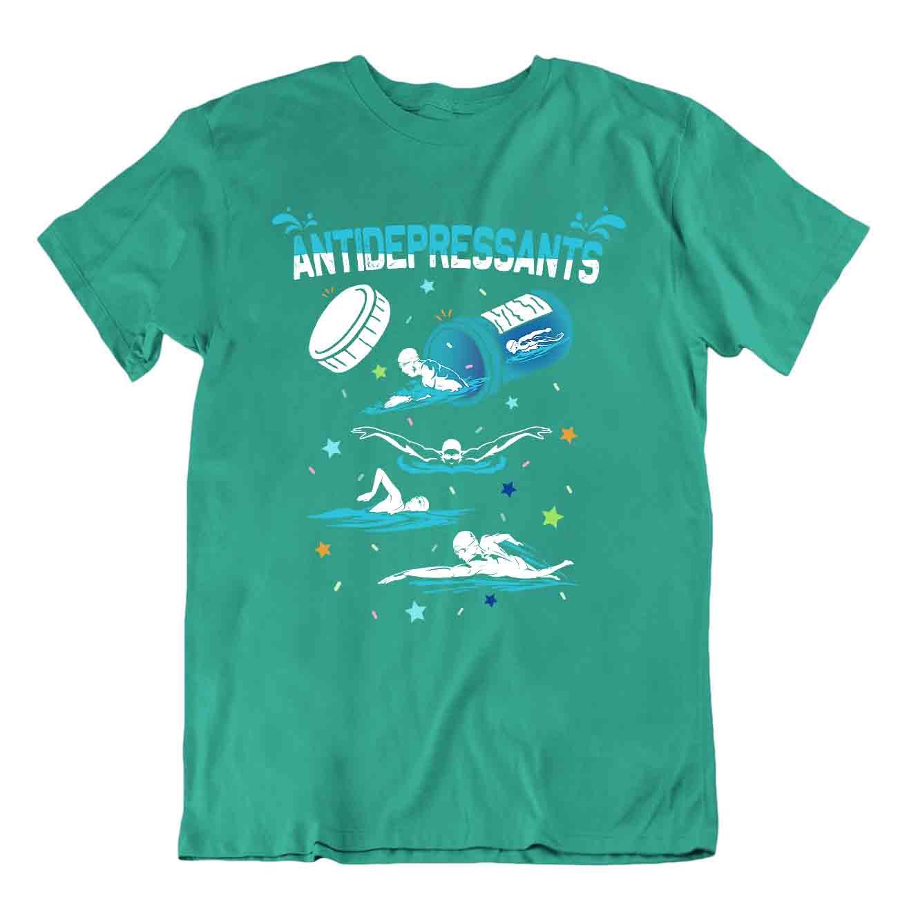 T-SHIRT Nuoto Antidepressivi MAGLIETTA Buona Fitness Fresca Sport T - Foto 4 di 8