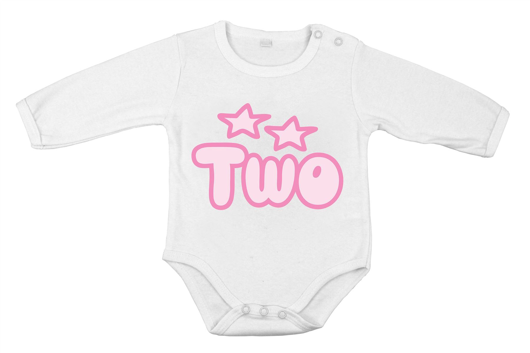 Mon 2e anniversaire TWO cadeau pour petite fille body coton pour bébé nouveau-né - Picture 6 of 6