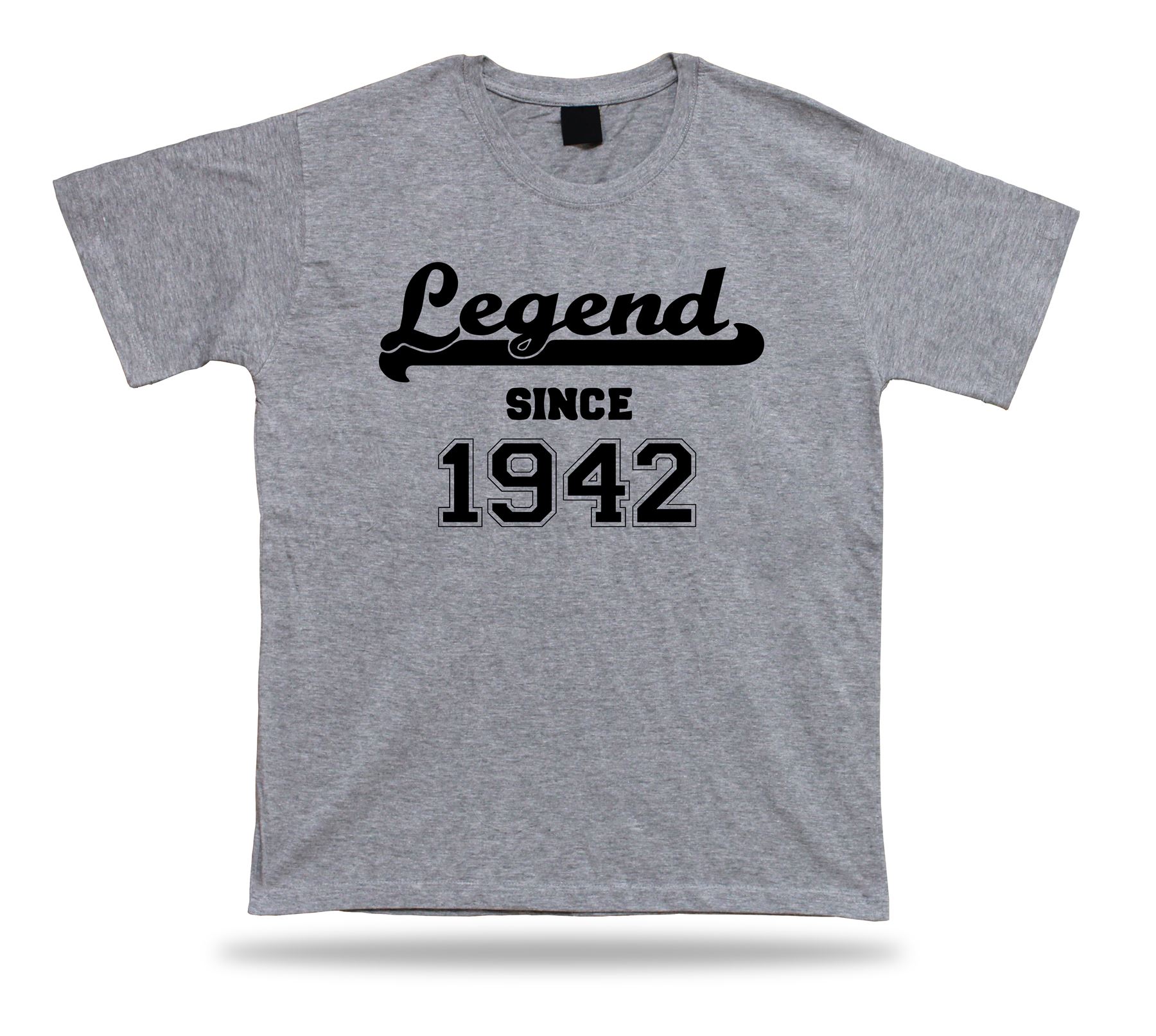 T-shirt imprimé tee Legend depuis 1942 heureux anniversaire idée cadeau unisexe - Imagen 5 de 8
