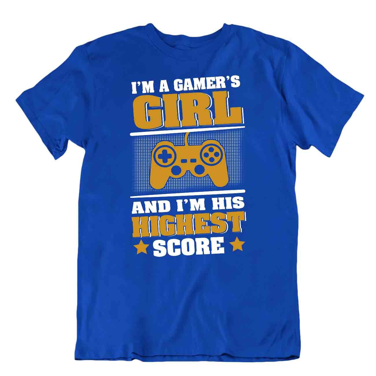 Camiseta Gamer Girl Puntuación Más Alta Camisa Juego Informal Camisetas Inteligentes - Imagen 3 de 8