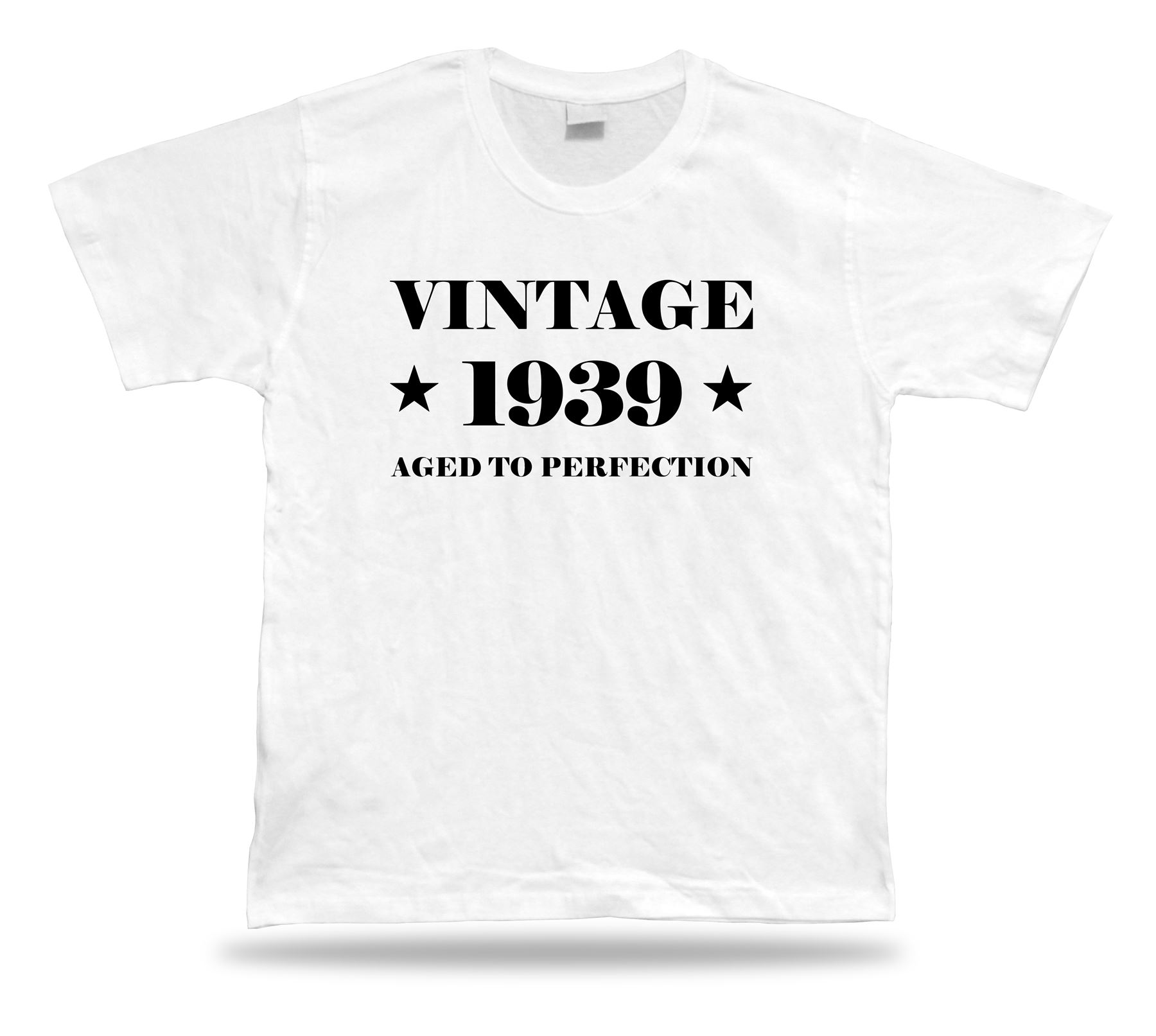 Printed T-shirt tee vintage 1939 aged happy birthday present gift idea original - Picture 8 of 8