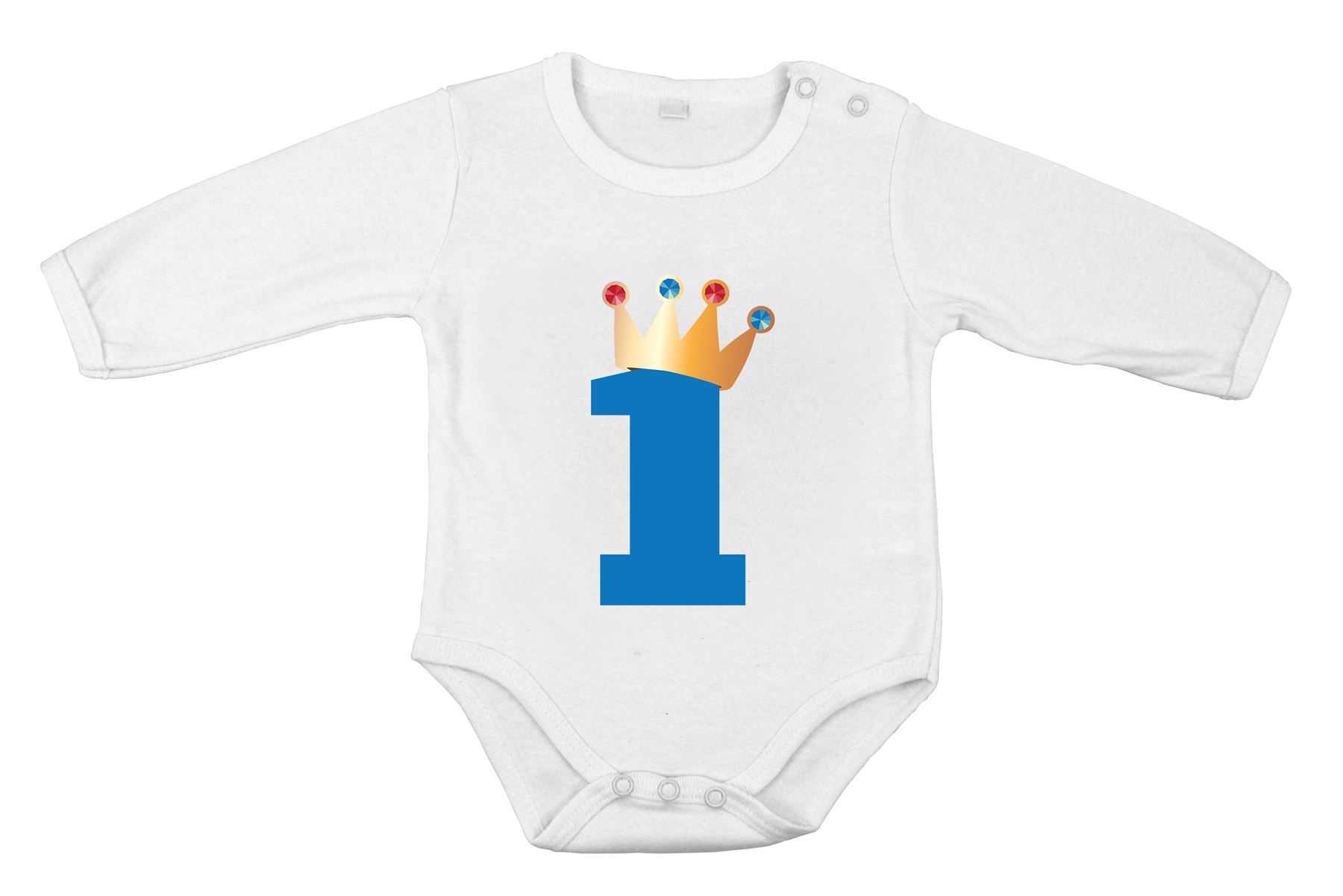 Primer Cumpleaños Bebé Niño MAMPER Mono Recién Nacido Body Rey idea regalo para él - Imagen 2 de 3