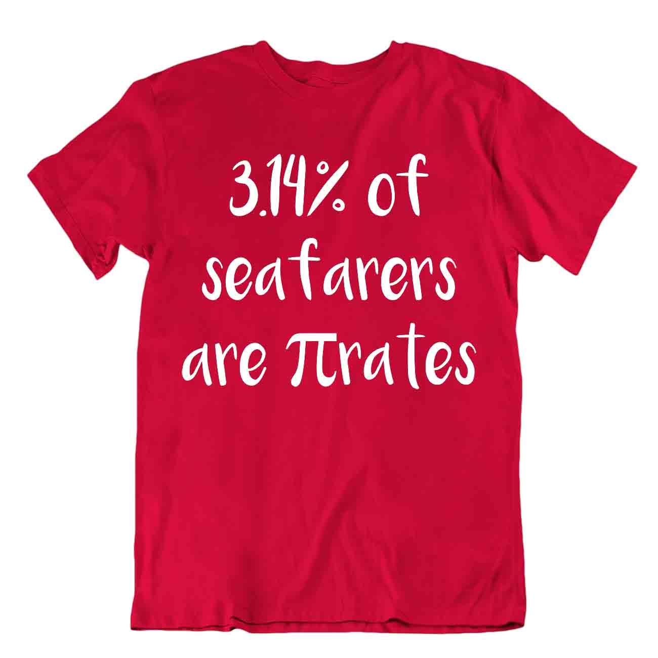 T-shirt maglietta nerd 3,14% dei marittimi sono tassi Pi matematica scherzo sarcastico - Foto 7 di 8