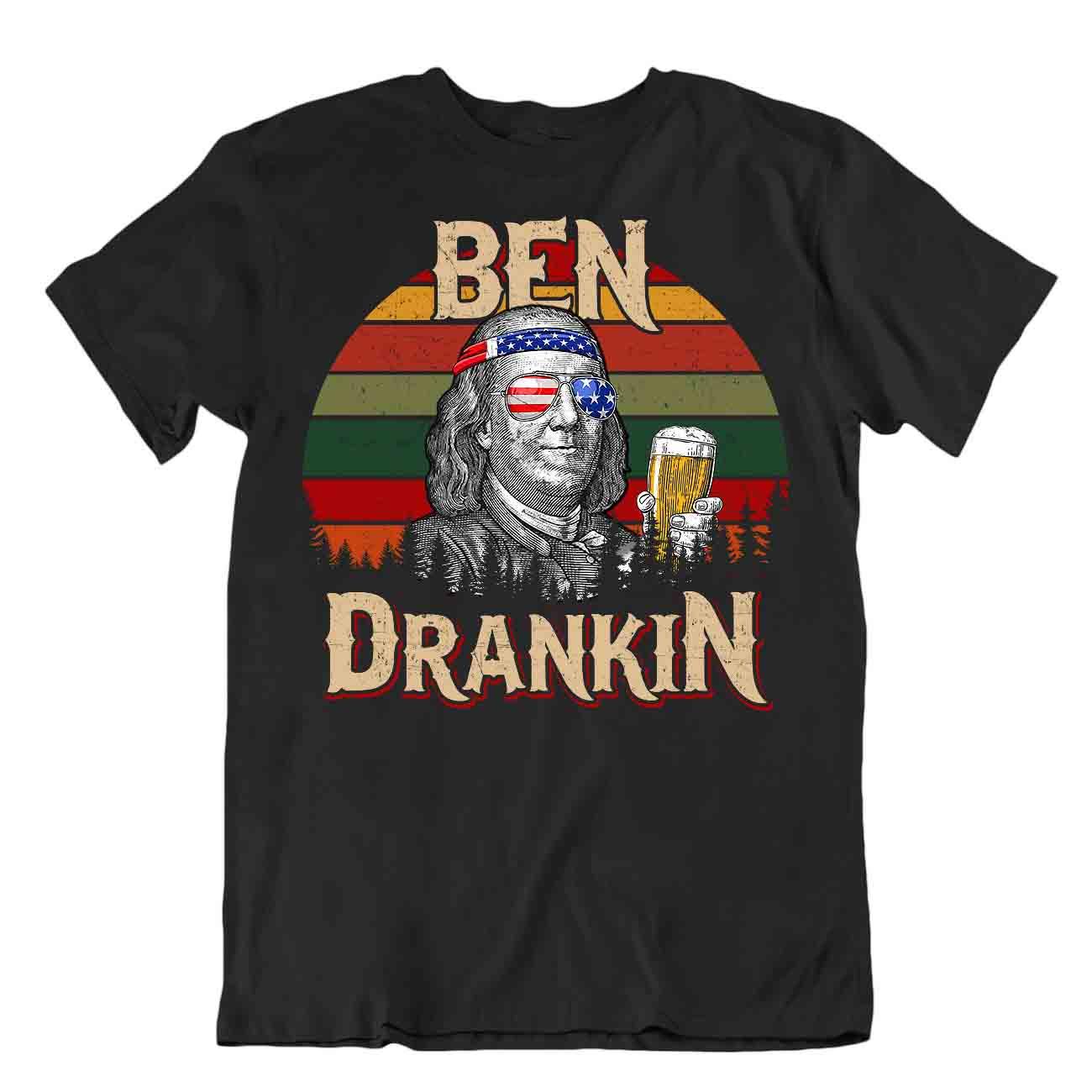 Ben Drankin 4th Of July T-Shirt Herren Lustig Tee Unikat Vintage Shirt - Bild 2 von 8