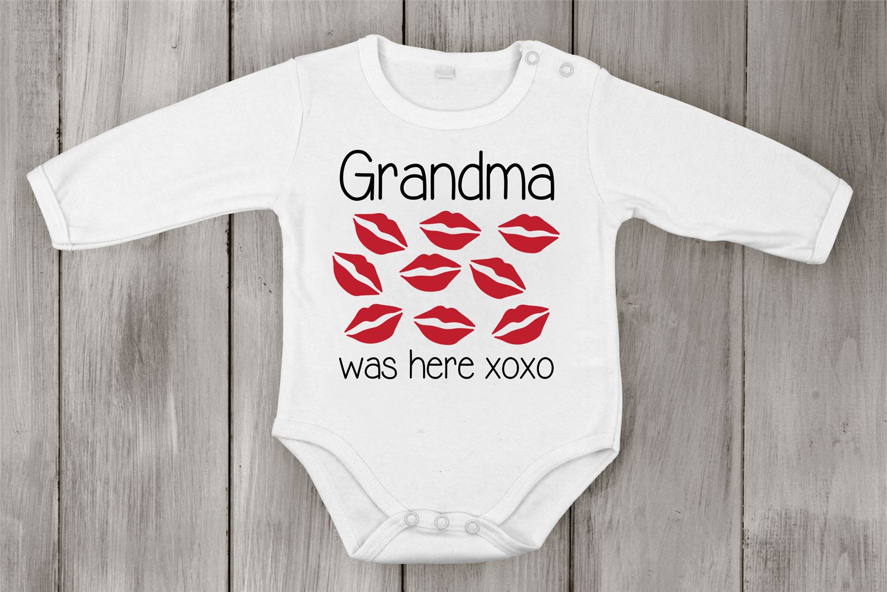 Babygrow abuela was here Body Mono recién nacido bebé regalo especial ducha - Imagen 3 de 5