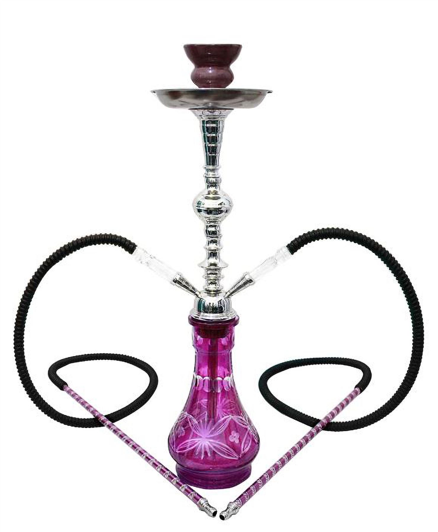 2 Hose Purple Gini Shisha Black Laser pipe Hookah set best buy Fun Nargila pu