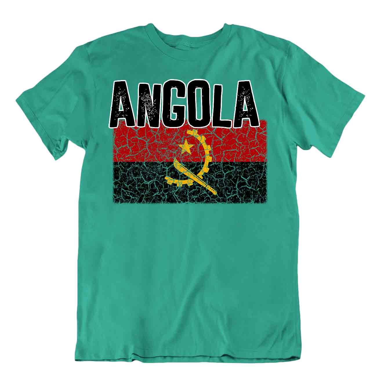 Camiseta Bandera Angola Moda Country Souvenir Regalo Camiseta Logotipo del Orgullo - Imagen 4 de 8