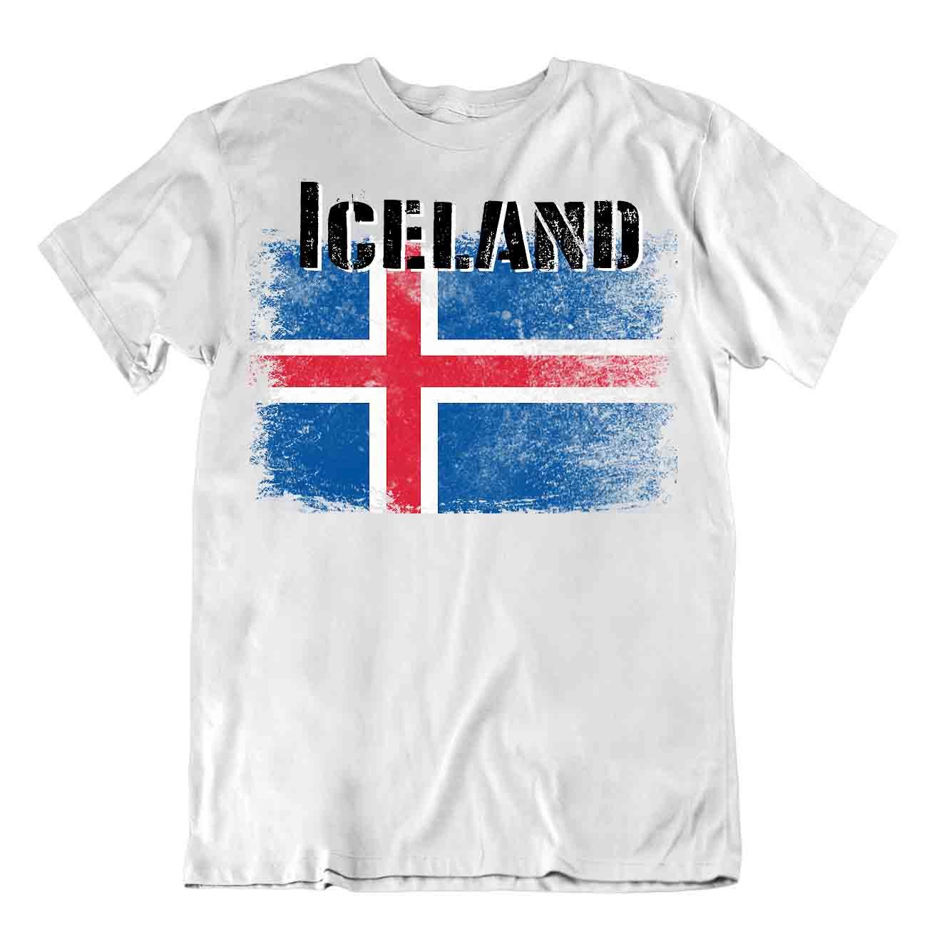 Islandia Camiseta Banderas Pieza de Camiseta Viaje Recuerdo Blusa Tee Iceland Flag Tops Regalo - Imagen 43 de 43