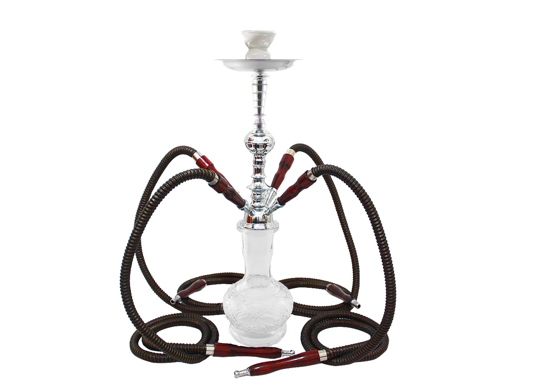 4 Schlauch Exotisch Shisha Schwarz Luxus Pfeife Hookah Gif Set Best