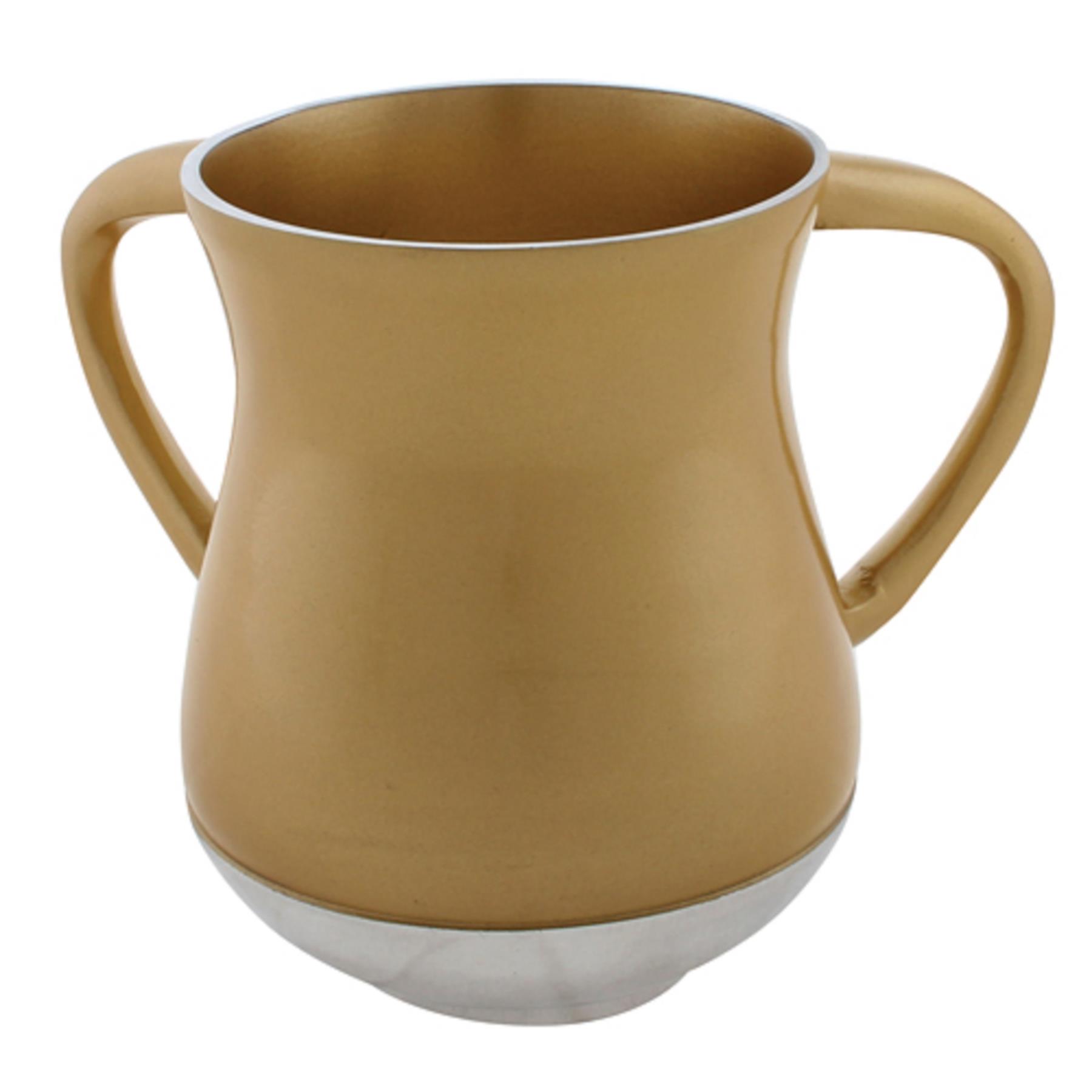 Lujosa taza de lavado de manos Shabat aluminio santo estilo NETILAT YADAYIM - Imagen 4 de 9