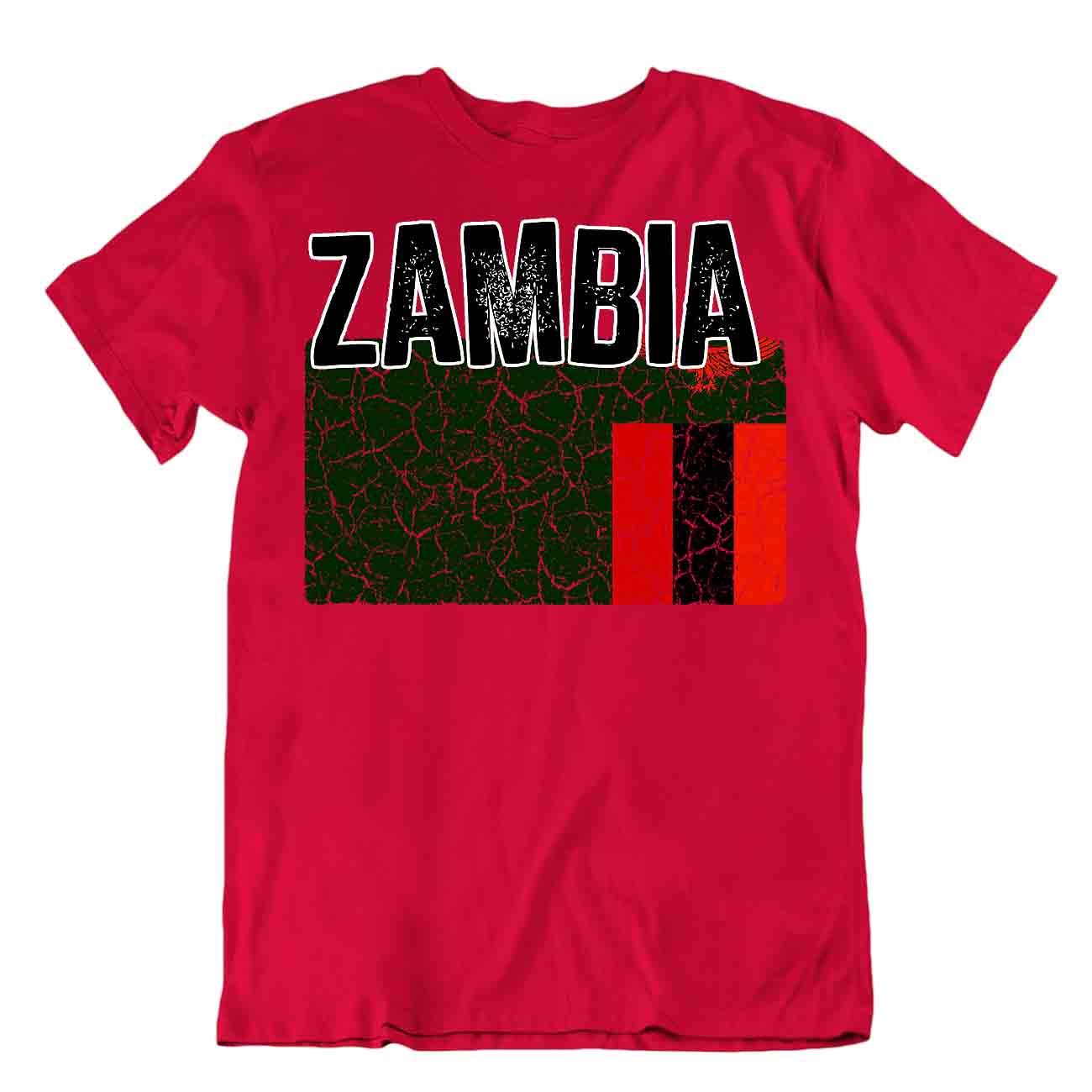 Flag T-Shirt Zambia Fashion Country Souvenir Gift Tee Pride logo - Picture 7 of 8