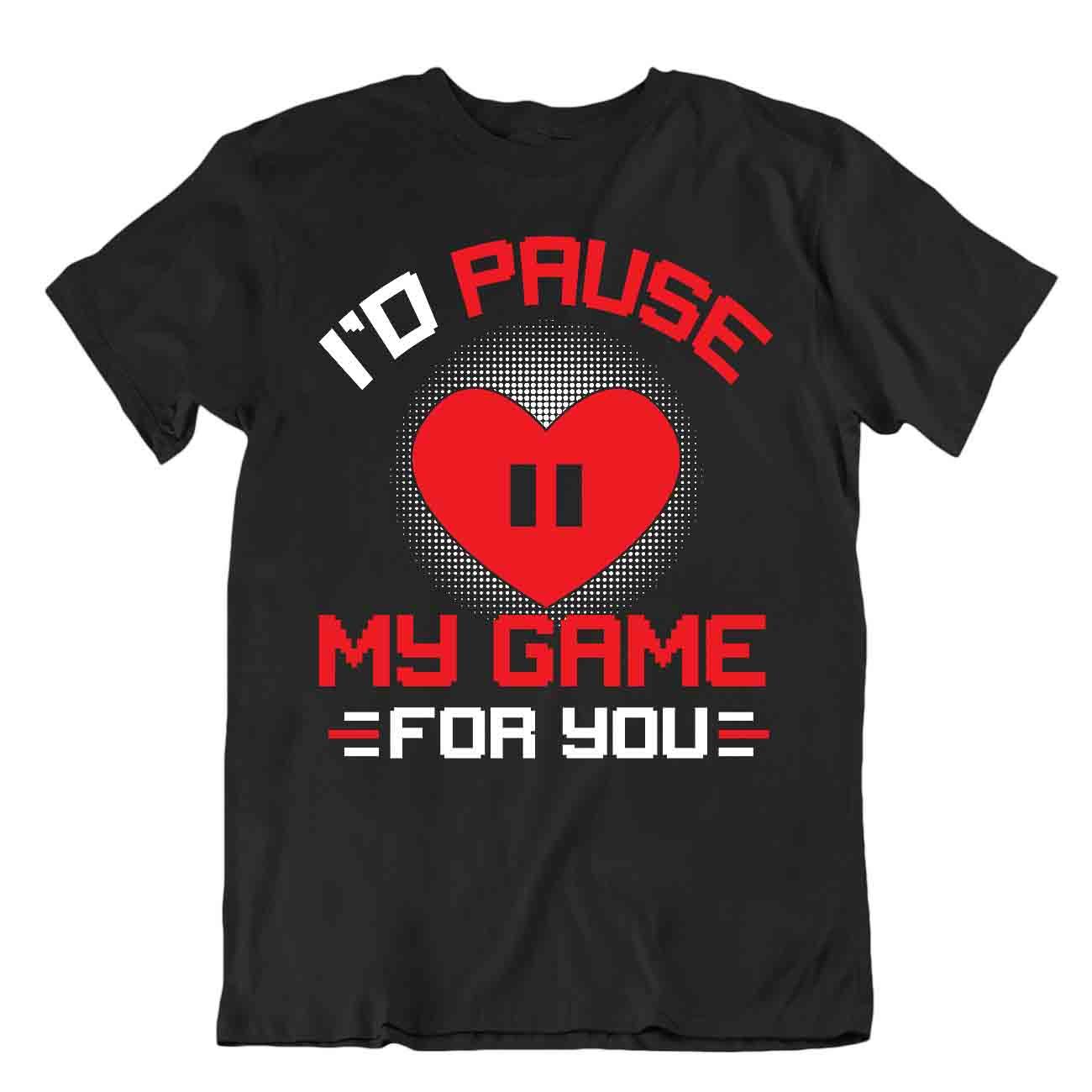 Camiseta Pause Game For You cómic humor jugador camiseta ocasión regalo - Imagen 2 de 8