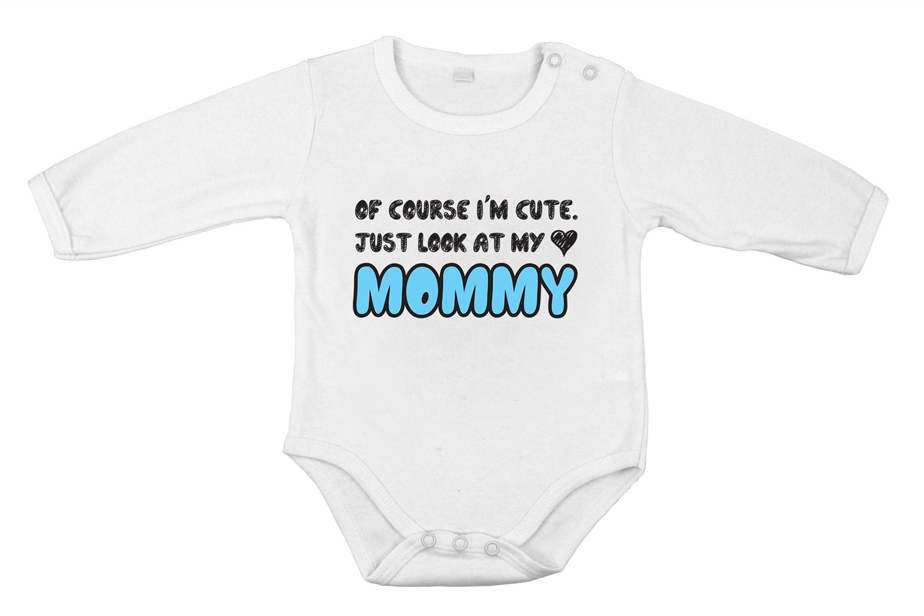 I'M linte look at my MOM NBB Babygrow Body divertido idea especial una pieza cielo - Imagen 2 de 5
