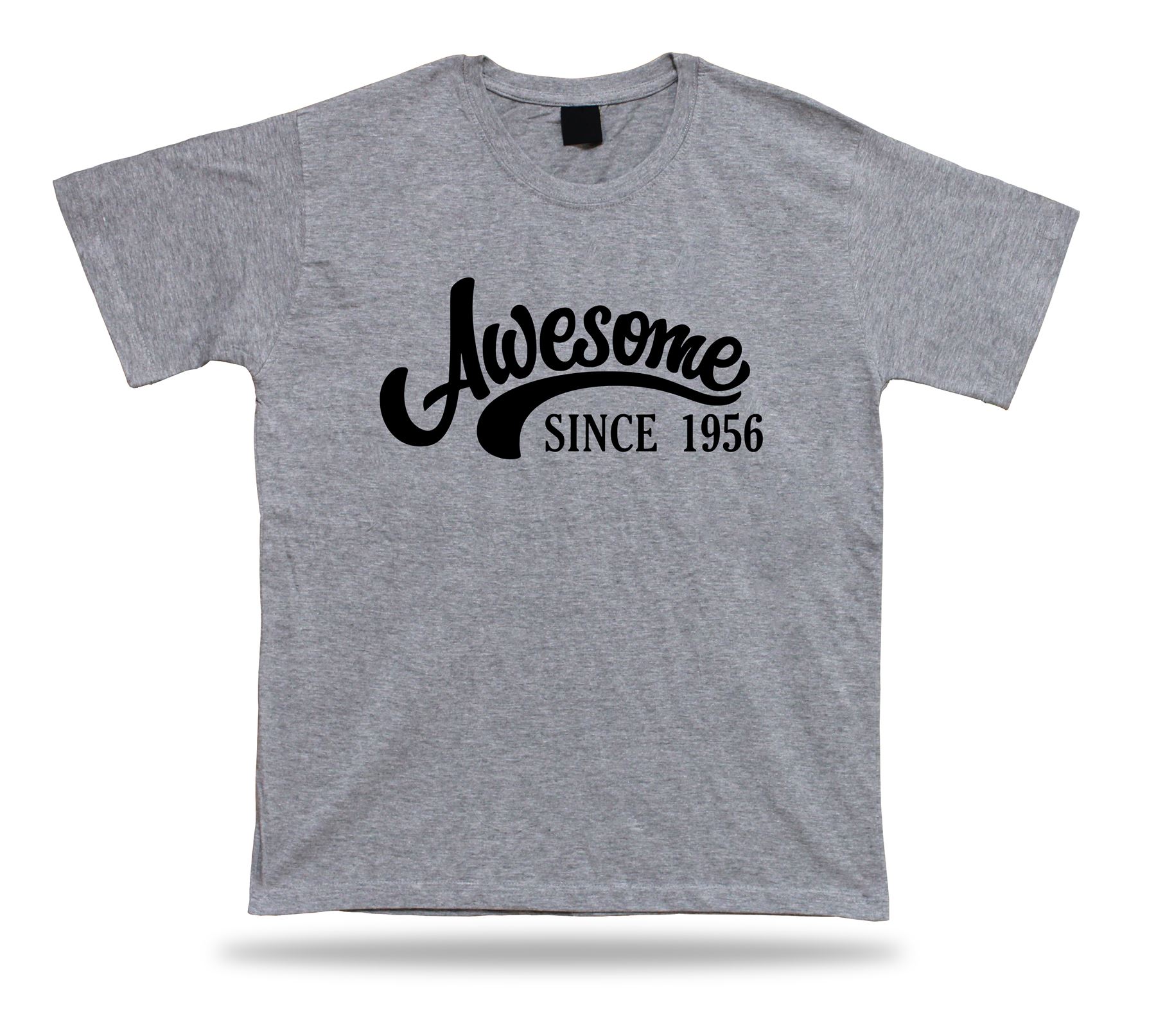 Printed T shirt tee awesome since 1956 happy birthday present gift idea original - Foto 5 di 8