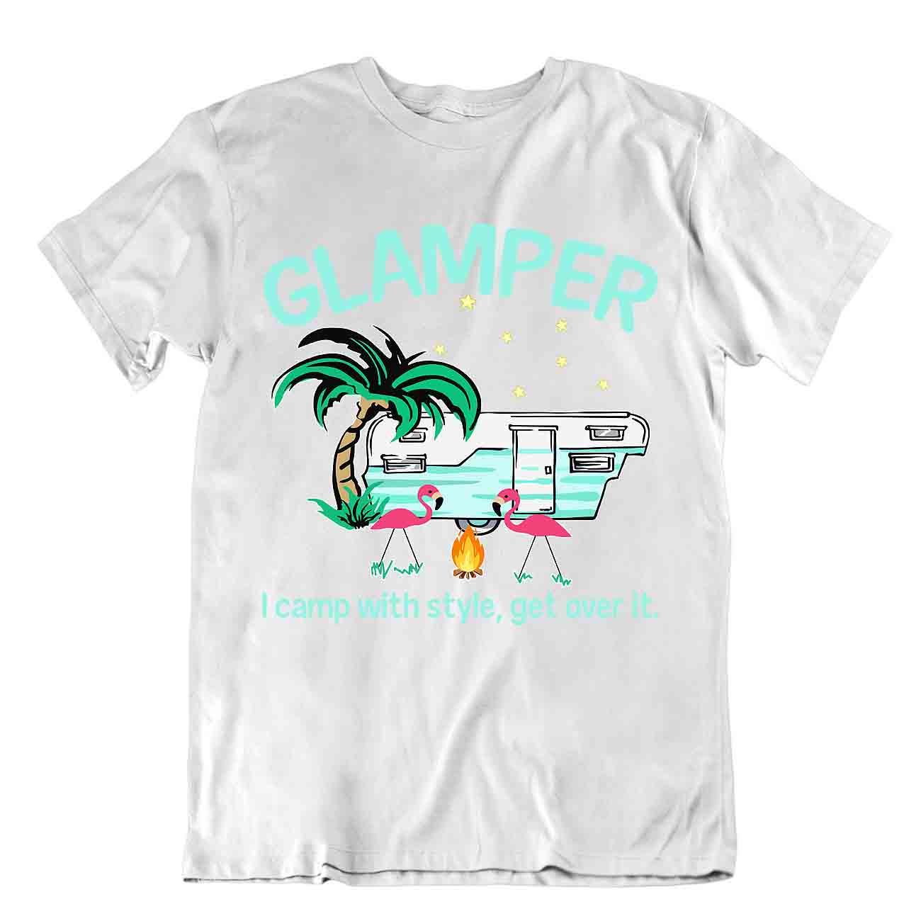 Camping Outside Trip T-Shirt Tee Vintage Gift Cute Funny Outdoor Fresh Glamper - Picture 8 of 8