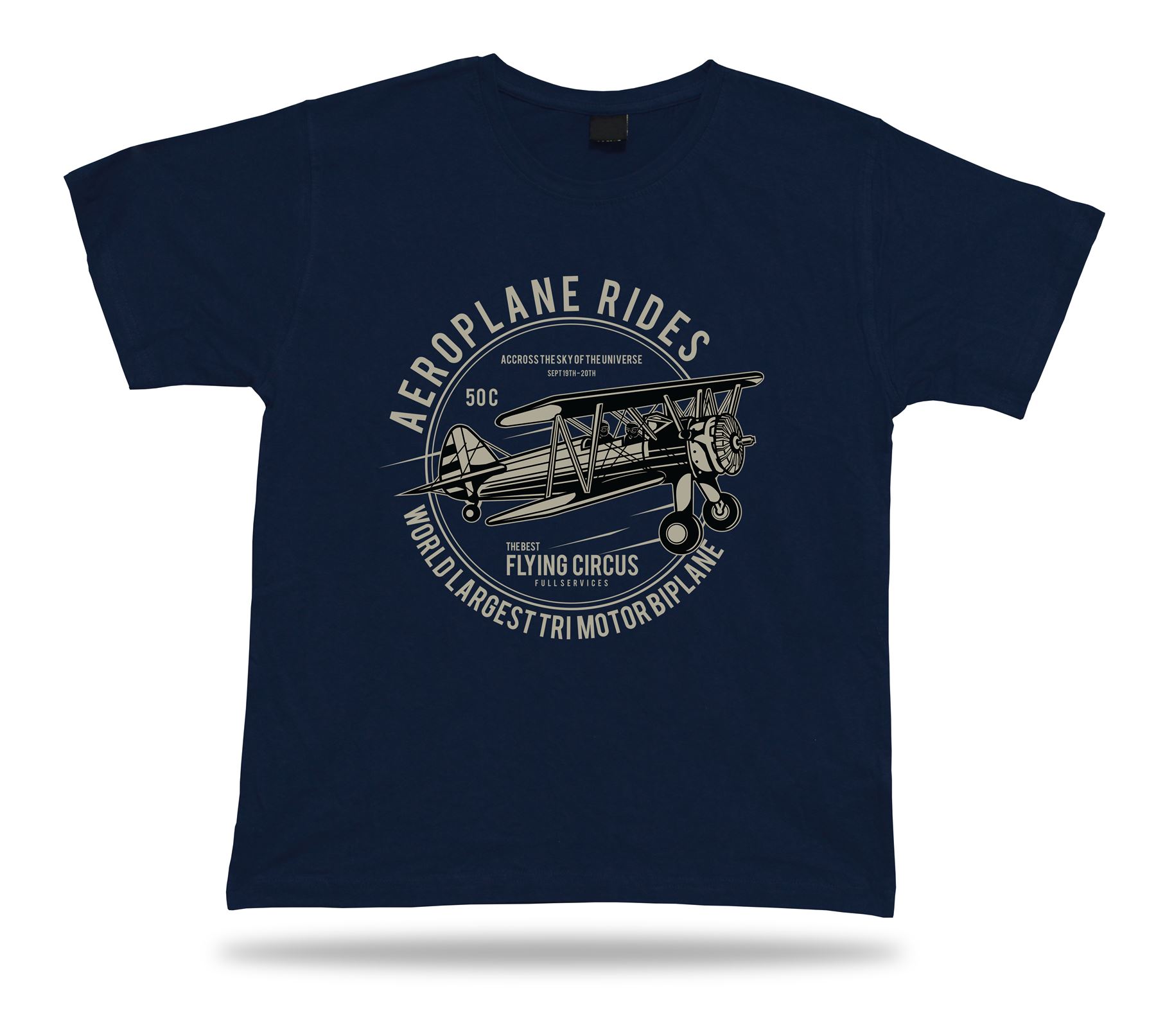 Aeroplane Rides The best flying circus vintage t shirt tee modern design gift