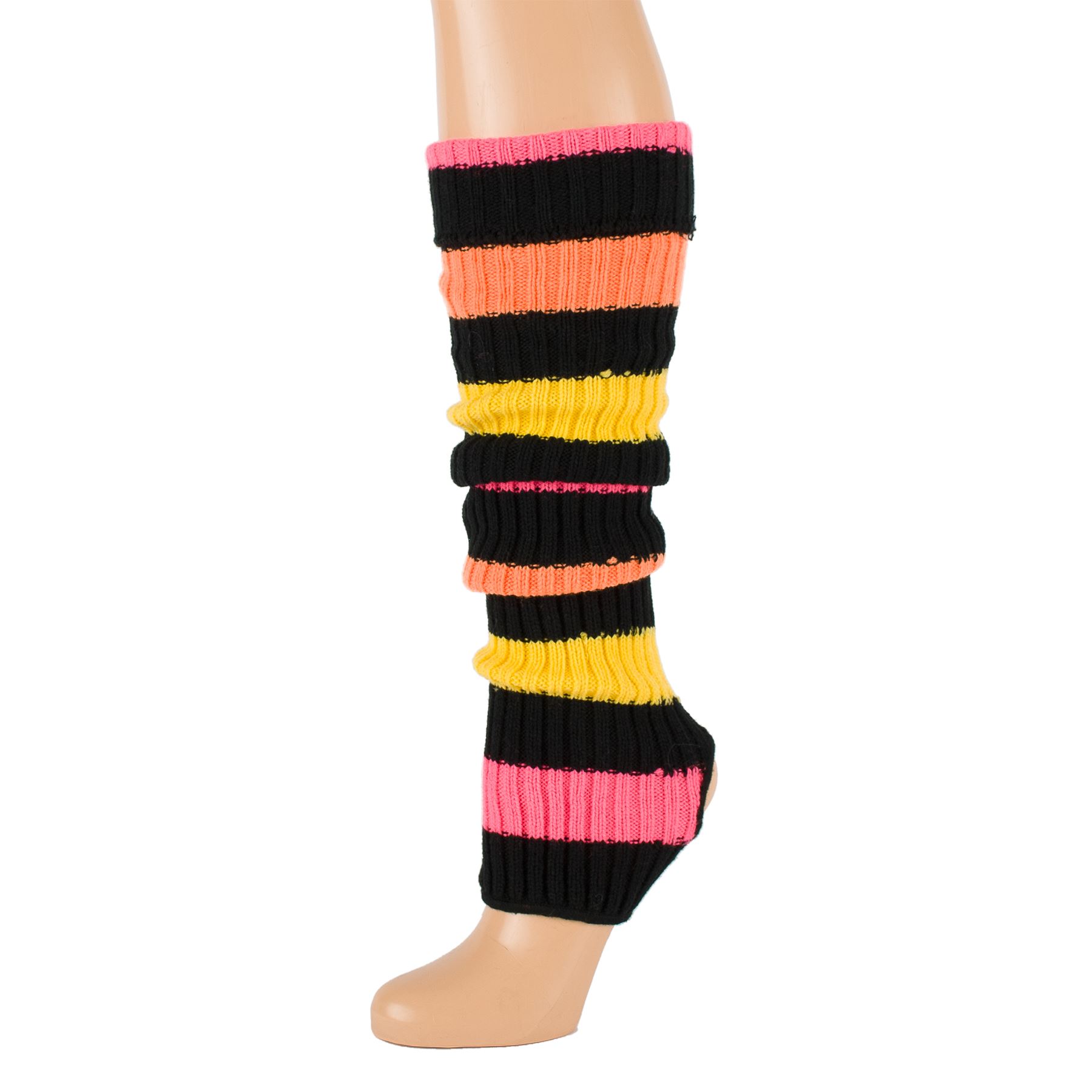 Striped Chunky Rib Knitted Leg Warmers eBay