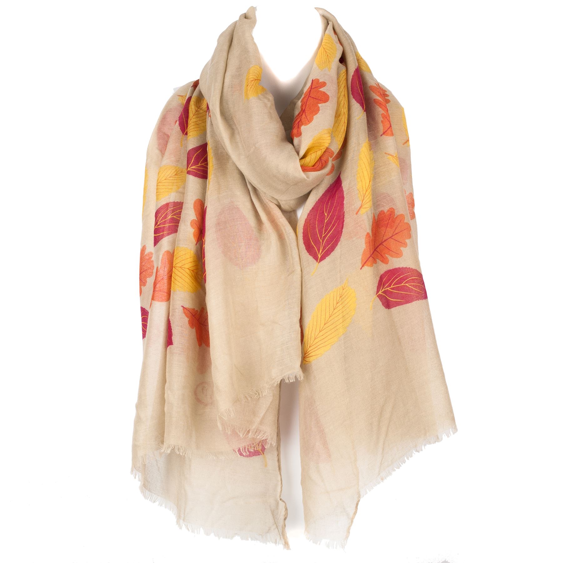 Autumn Leaves Ladies Womens Scarf Shawl Wrap | eBay