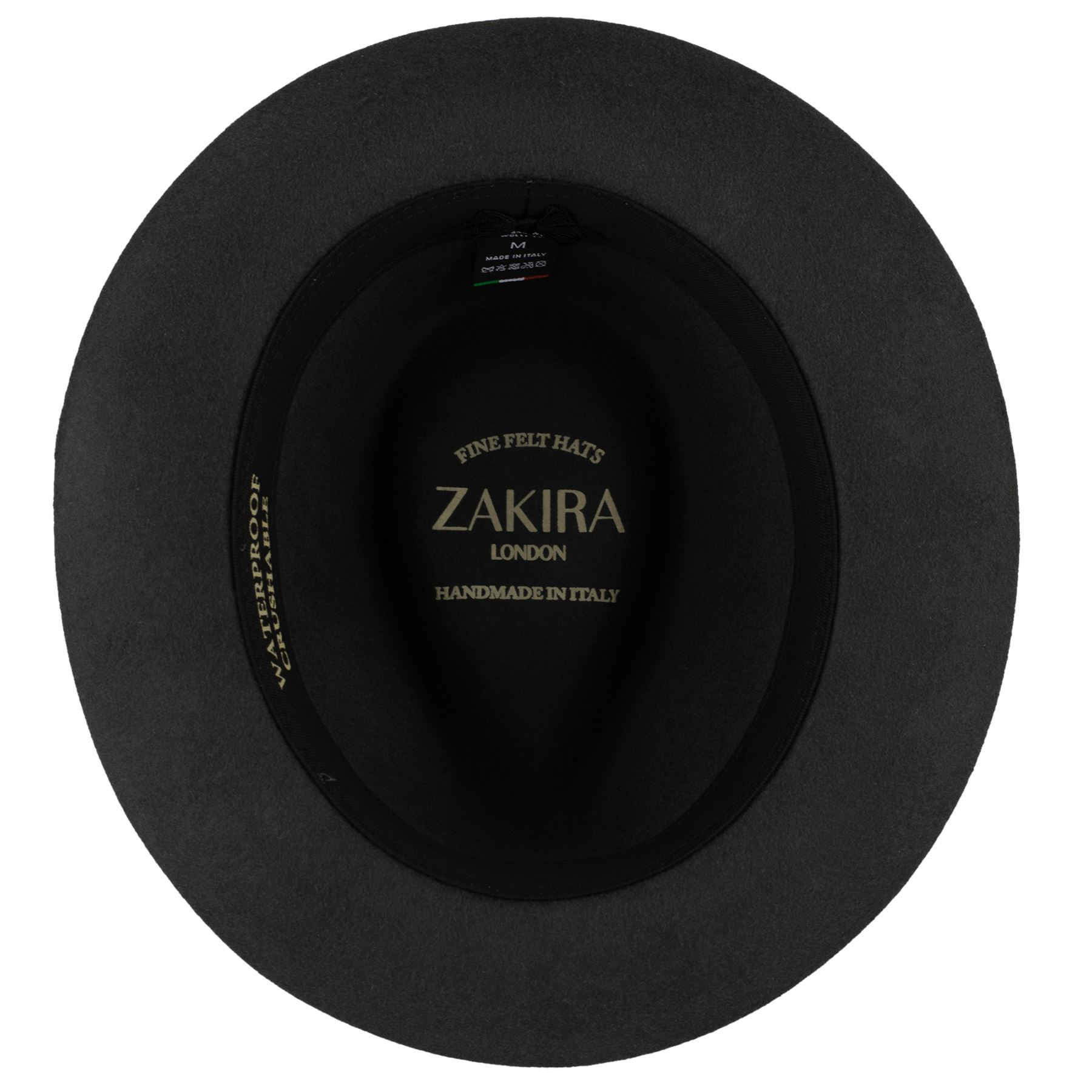 Handmade in Italy ZAKIRA Medium Brim Fedora Hat in Finest Crushable Wool Felt Handmade in Italy ZAKIRA Medium Brim Fedora Hat in Finest Crushable Wool Felt