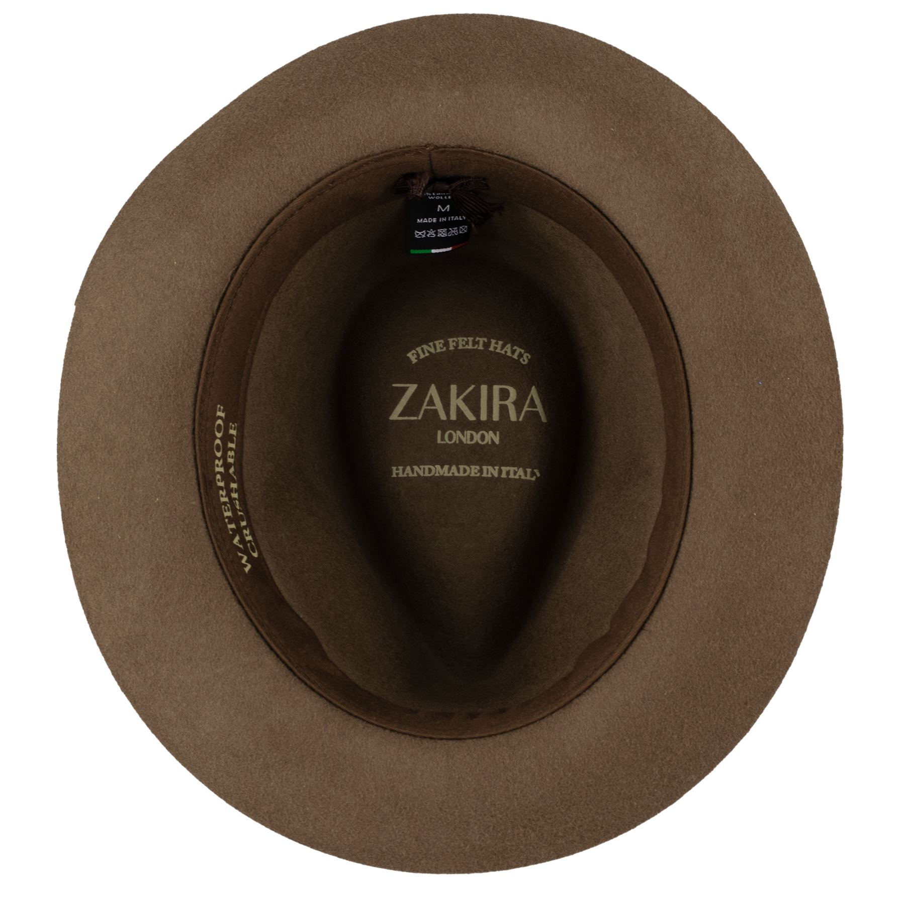 Handmade in Italy ZAKIRA Medium Brim Fedora Hat in Finest Crushable Wool Felt Handmade in Italy ZAKIRA Medium Brim Fedora Hat in Finest Crushable Wool Felt