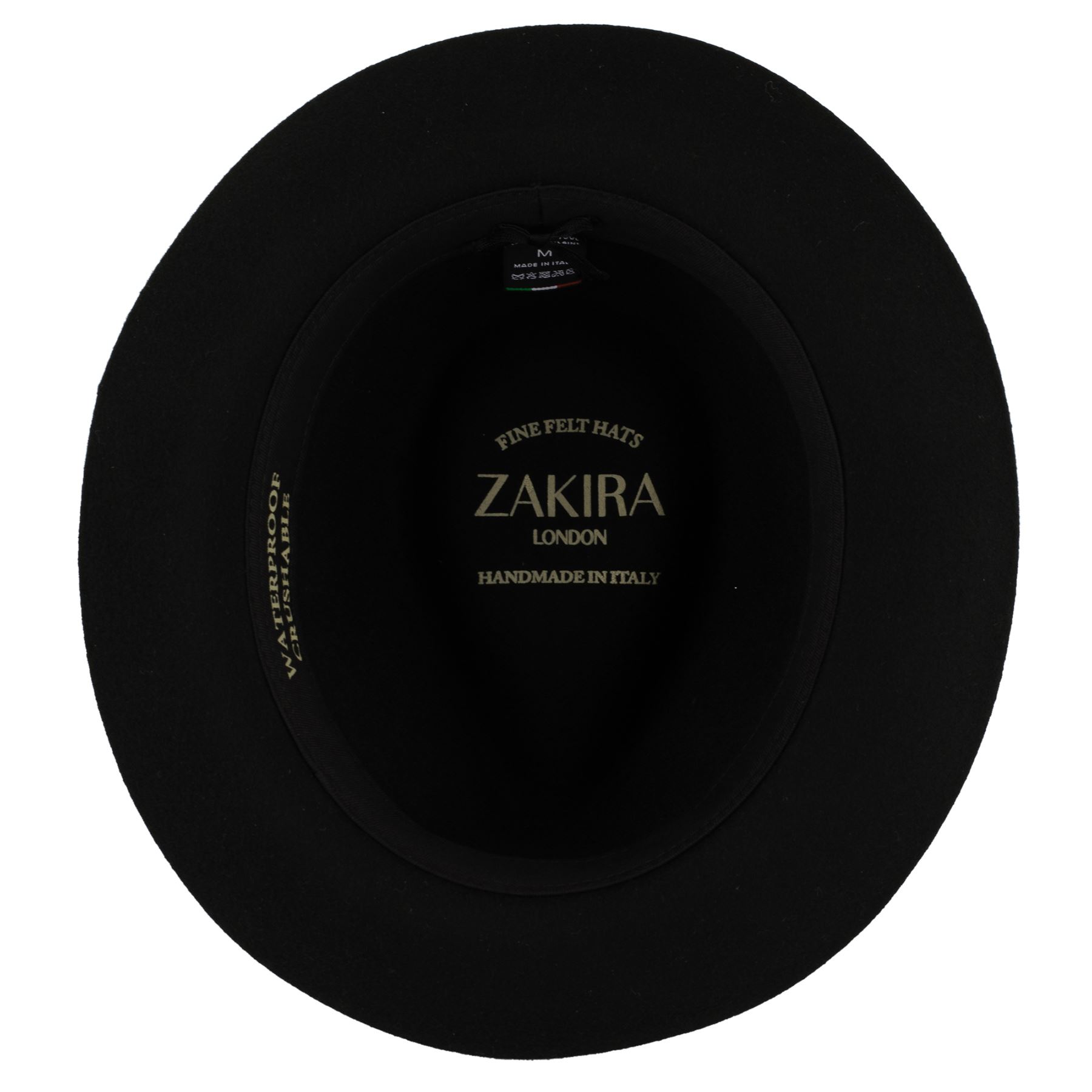 Handmade in Italy ZAKIRA Medium Brim Fedora Hat in Finest Crushable Wool Felt Handmade in Italy ZAKIRA Medium Brim Fedora Hat in Finest Crushable Wool Felt